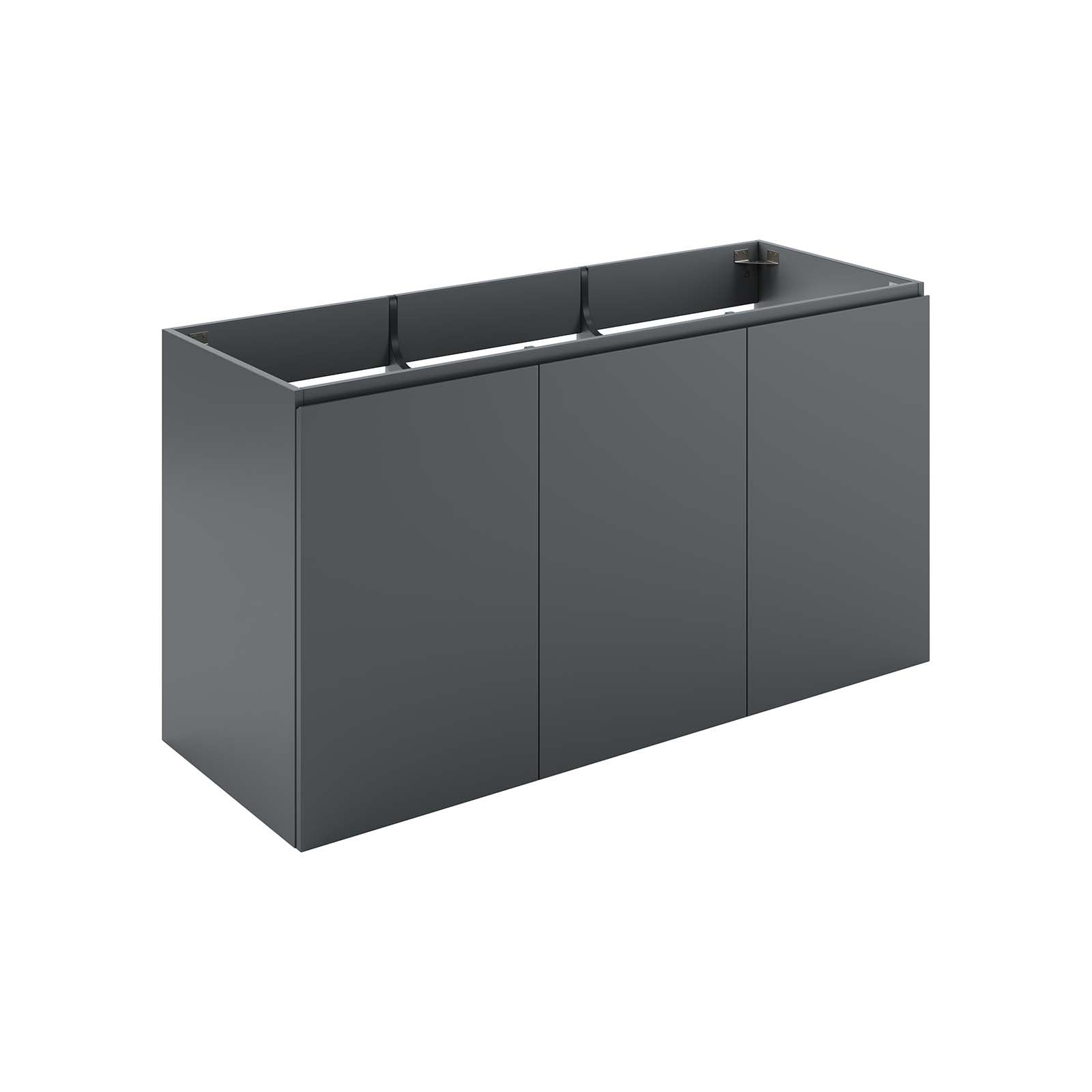 Modway Bathroom Vanity - Vitality 48" Wall-Mount Bathroom Vanity Gray