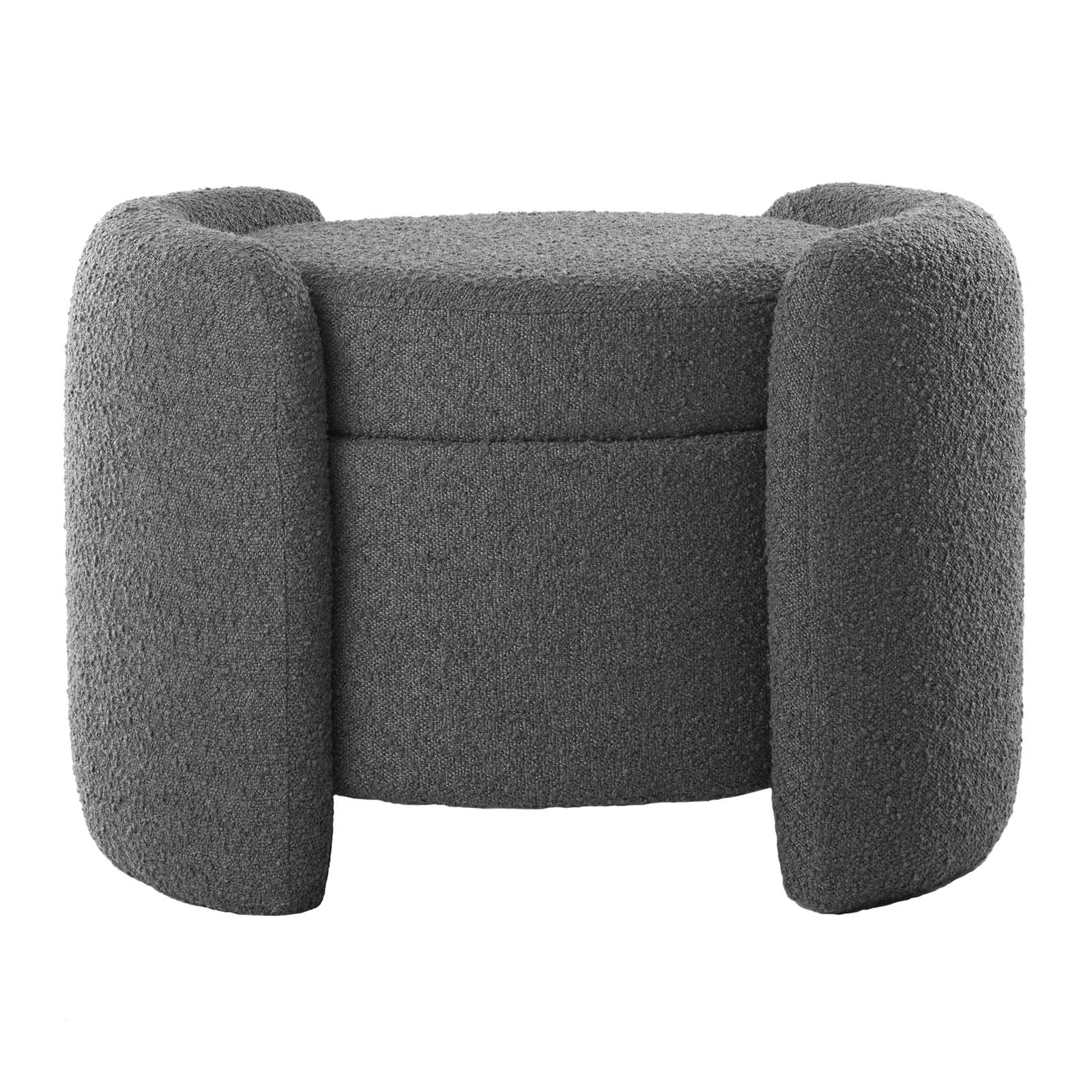 Modway Ottomans & Stools - Nebula Boucle Upholstered Ottoman Charcoal