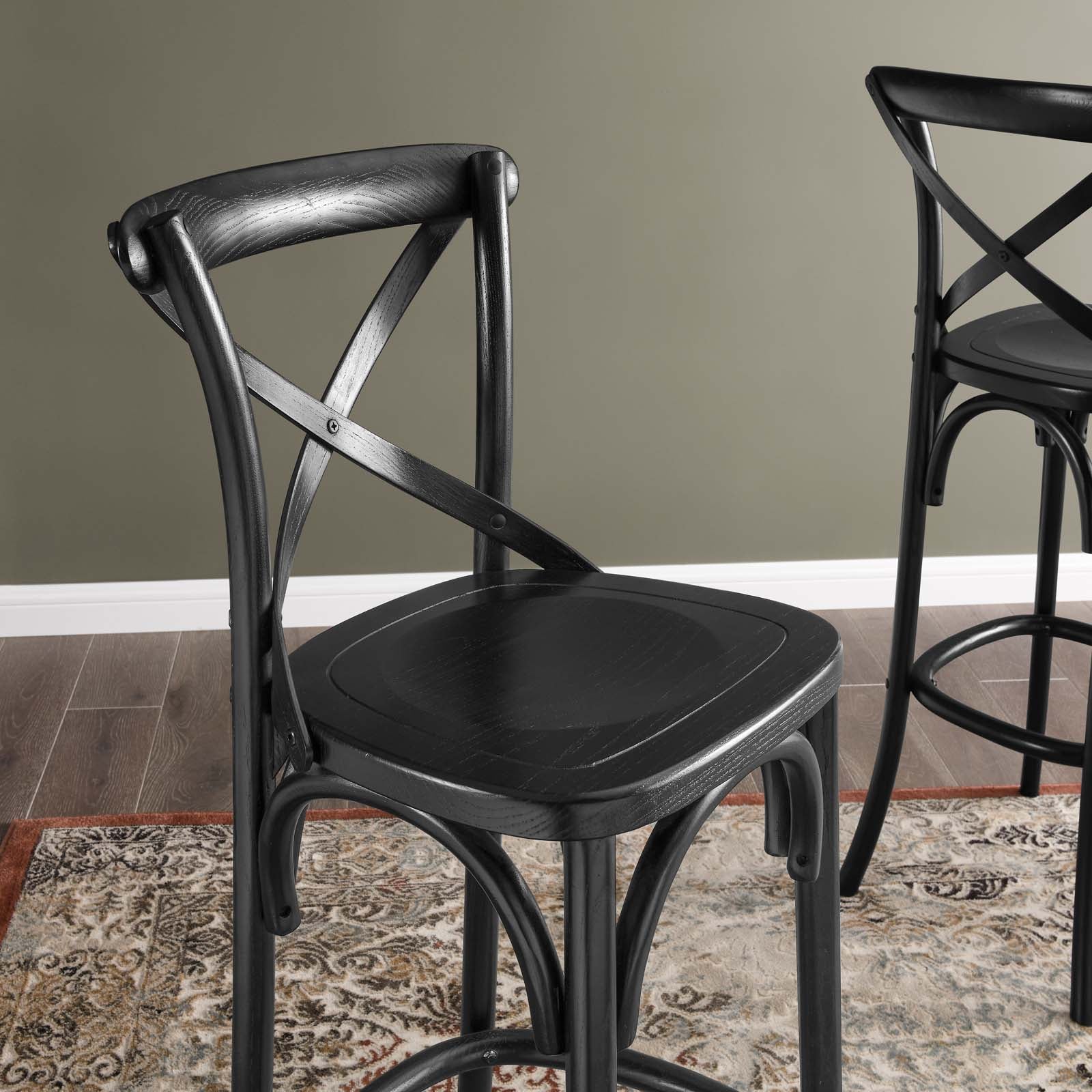 Modway Barstools - Gear Bar Stool Black EEI-5563-BLK