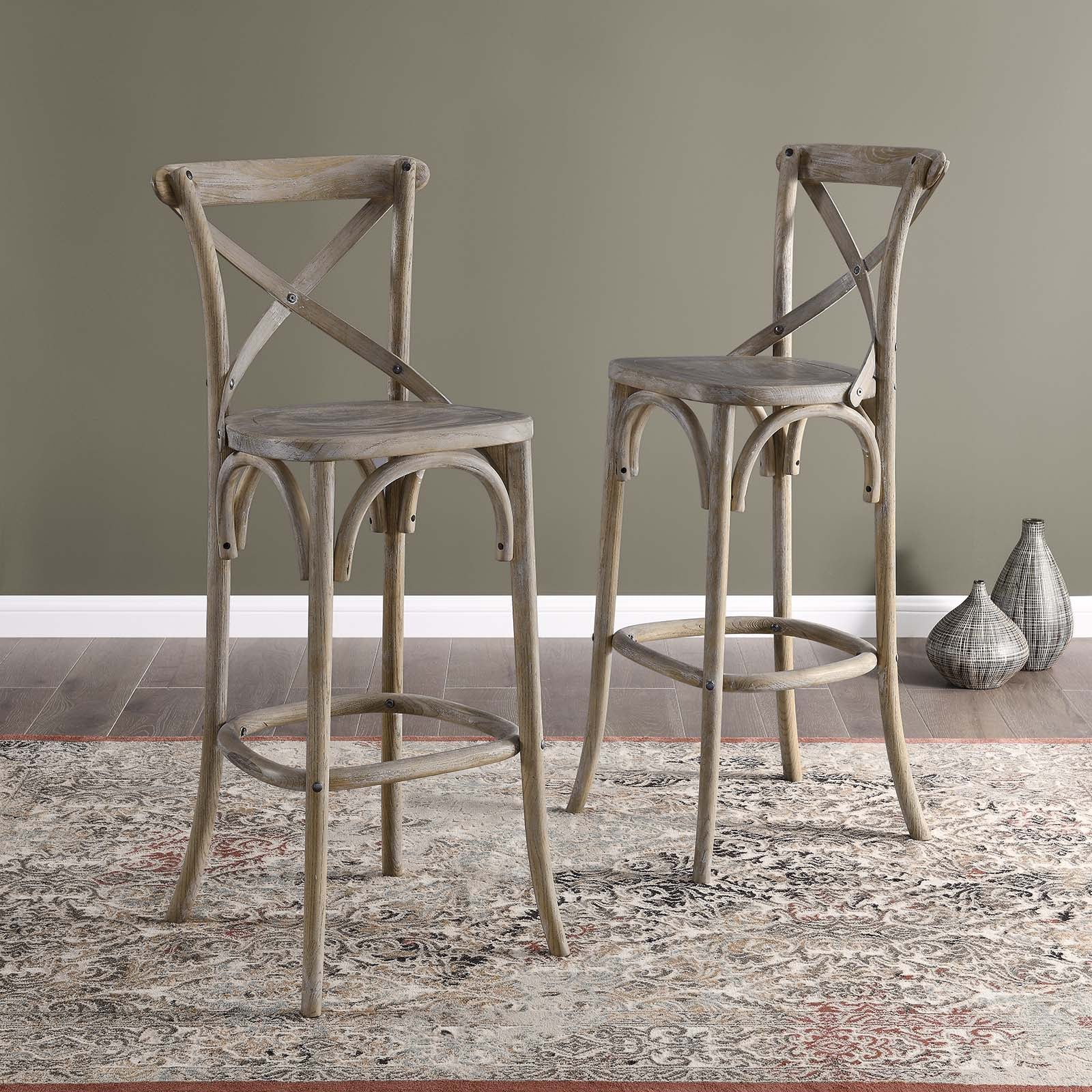 Modway Barstools - Gear Bar Stool Gray EEI-5563-GRY