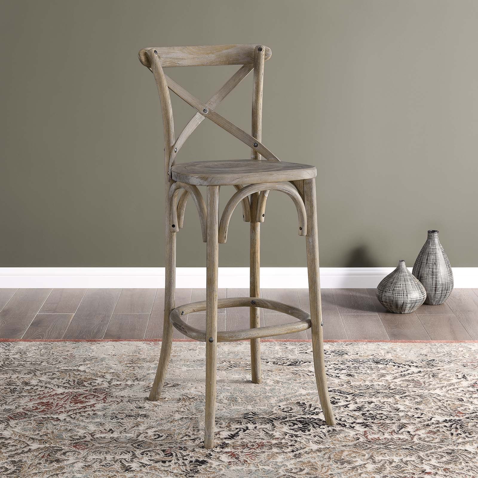 Modway Barstools - Gear Bar Stool Gray EEI-5563-GRY
