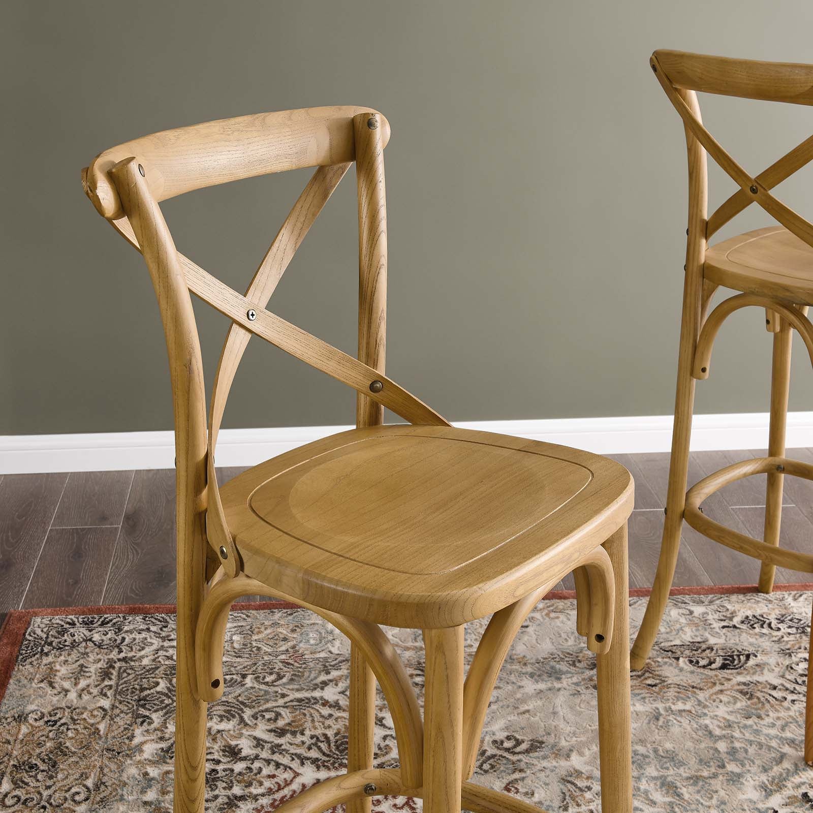 Modway Barstools - Gear Bar Stool Natural