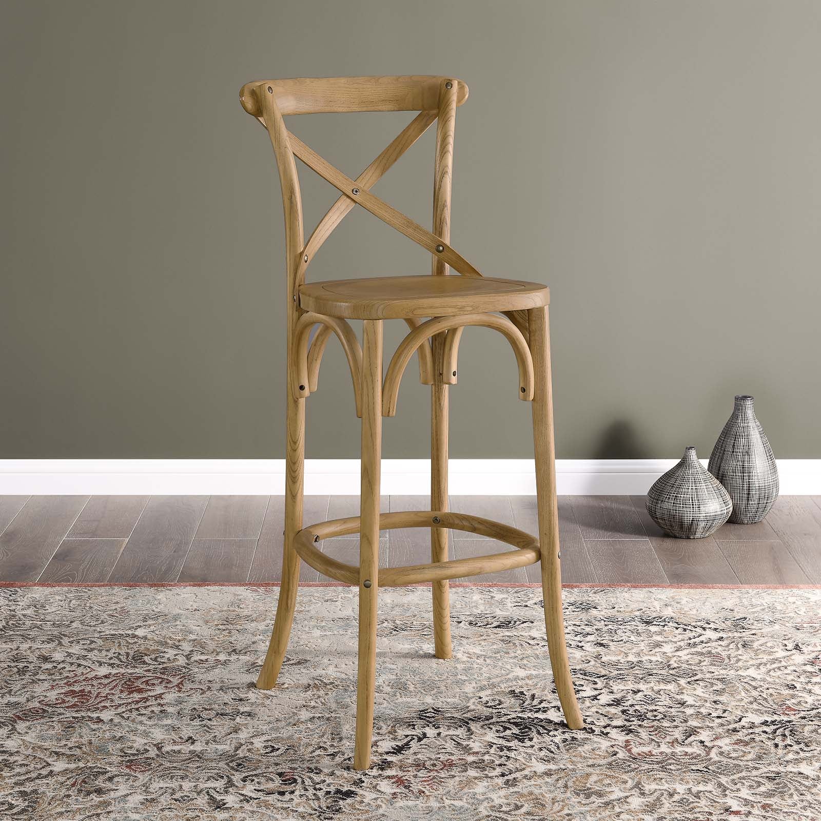 Modway Barstools - Gear Bar Stool Natural