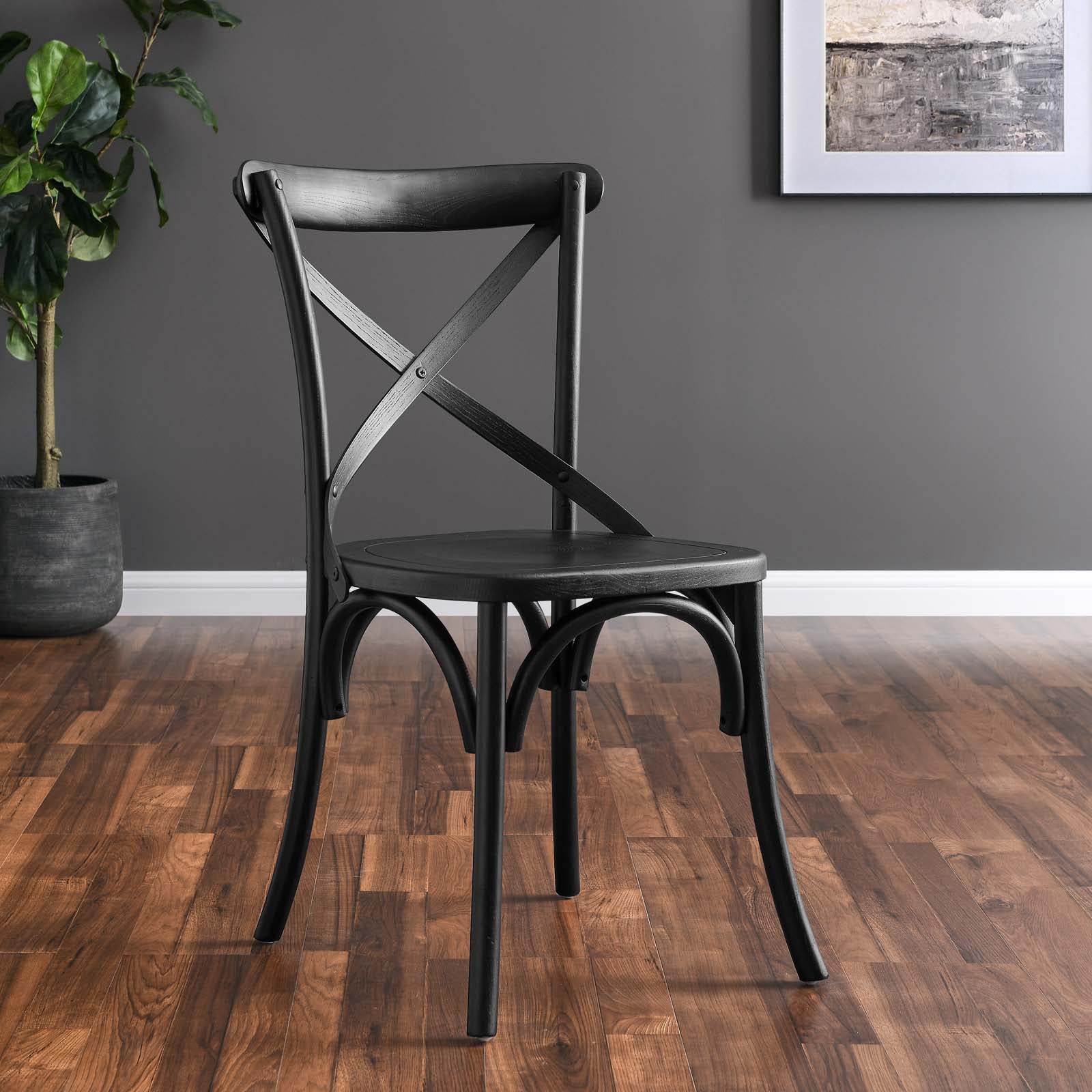 Modway Dining Chairs - Gear-Dining-Side-Chair-Black