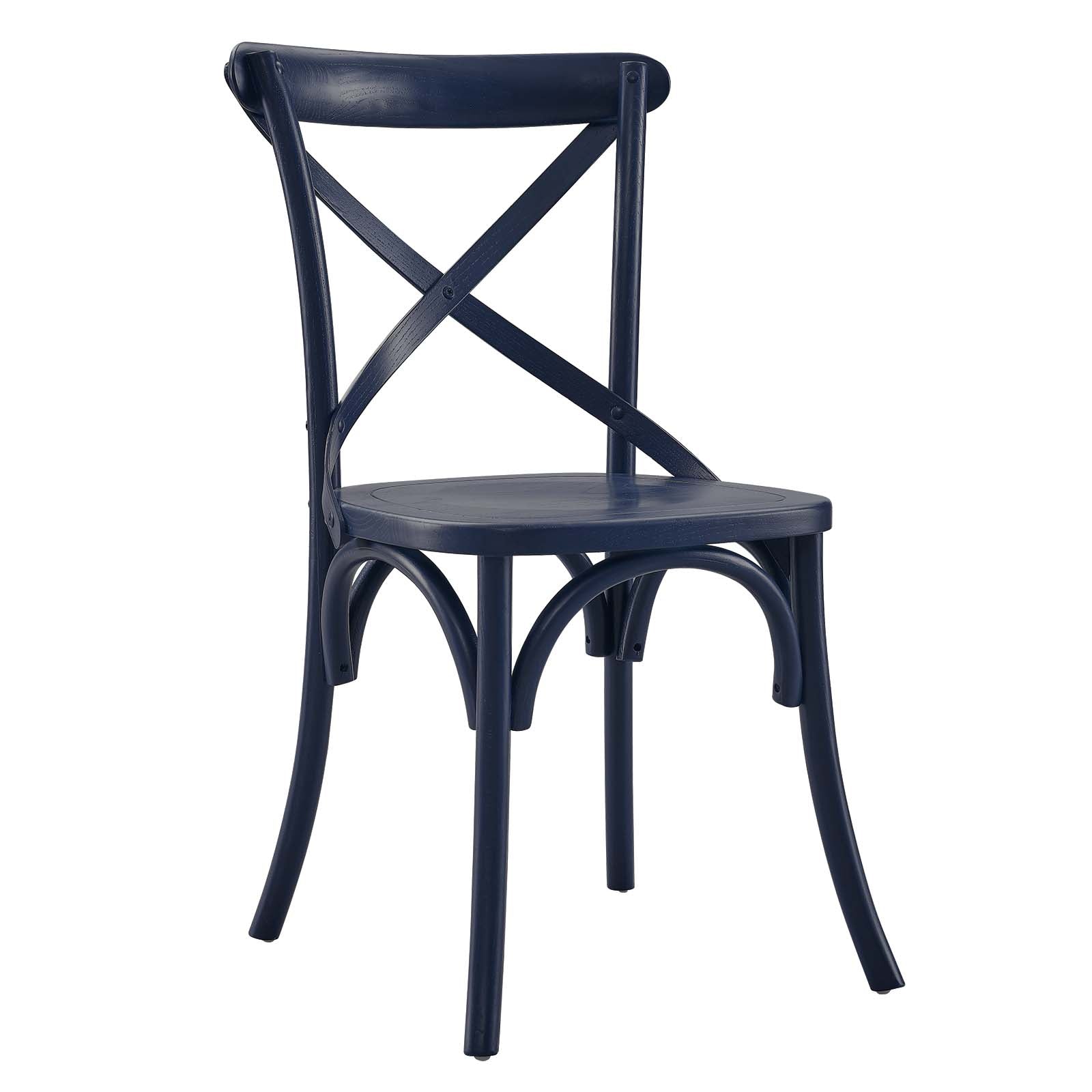 Modway Dining Chairs - Gear Dining Side Chair Midnight Blue 34.5"H