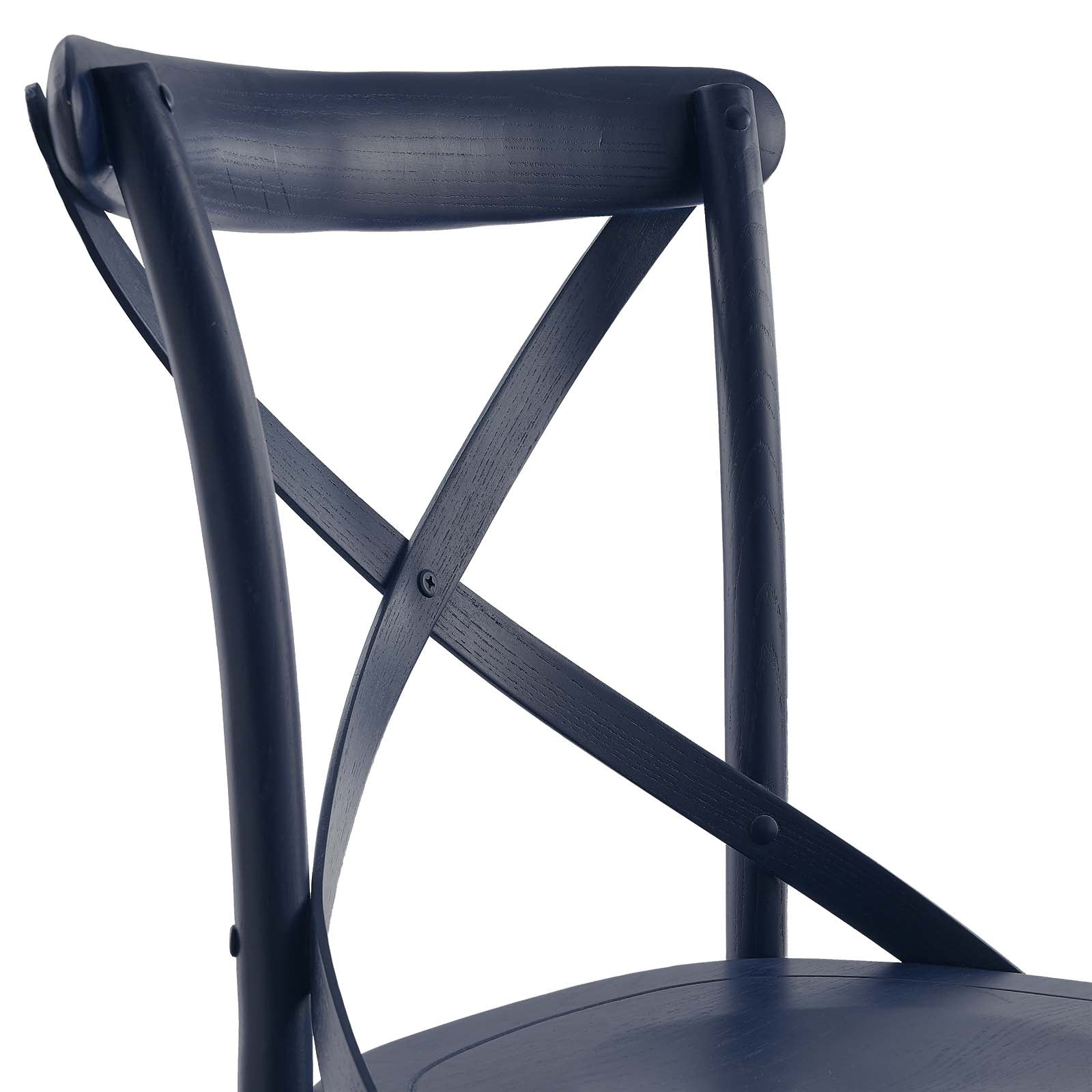 Modway Dining Chairs - Gear Dining Side Chair Midnight Blue 34.5"H