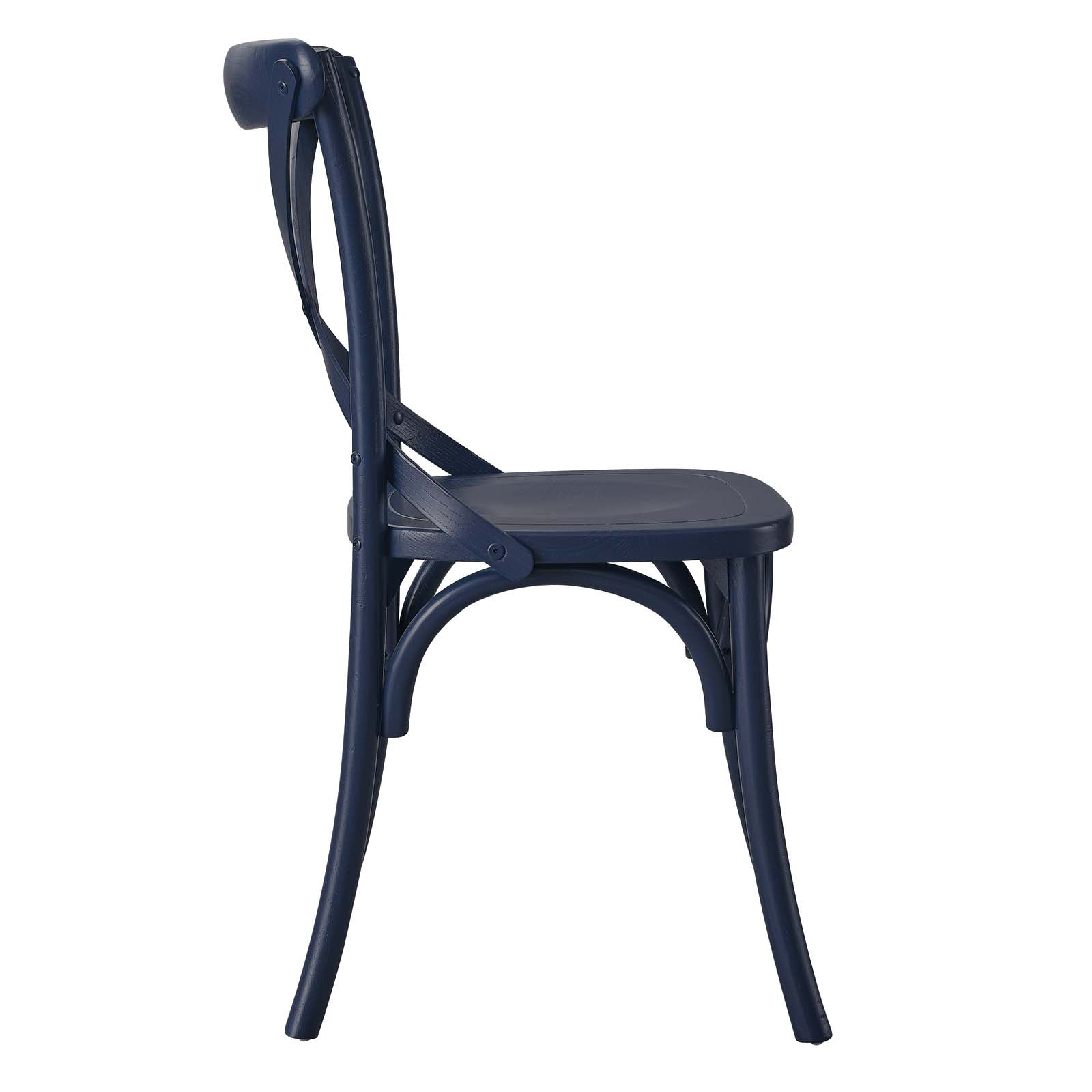 Modway Dining Chairs - Gear Dining Side Chair Midnight Blue 34.5"H