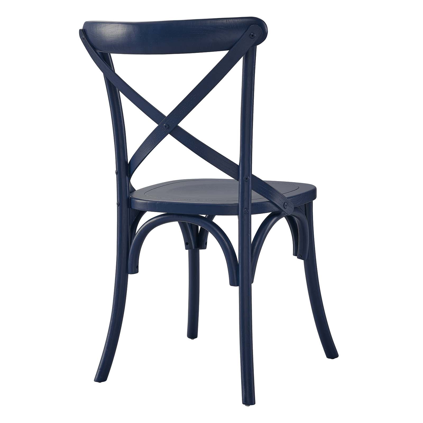 Modway Dining Chairs - Gear Dining Side Chair Midnight Blue 34.5"H