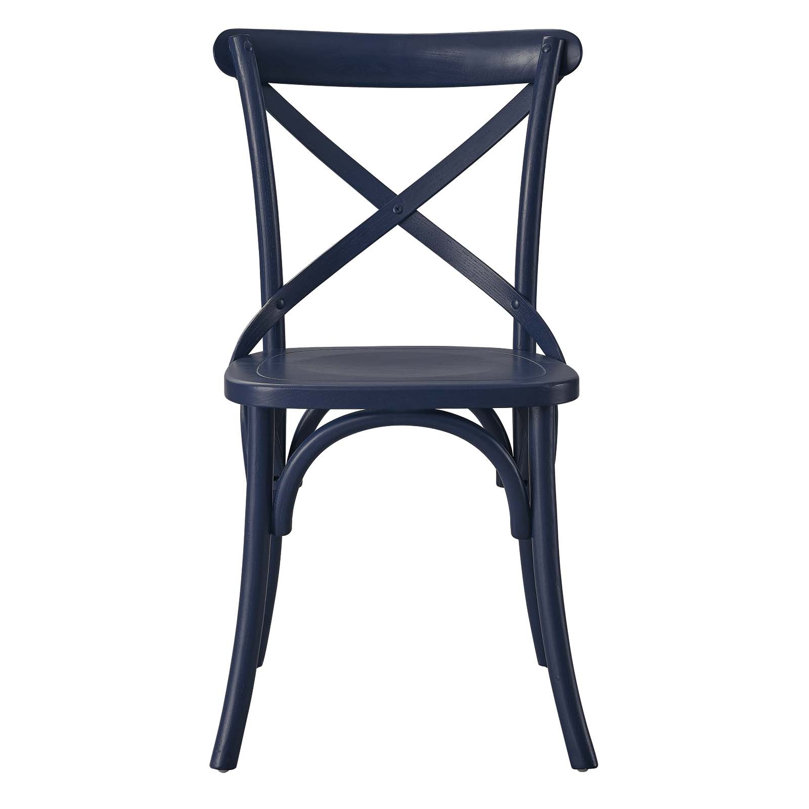 Modway Dining Chairs - Gear Dining Side Chair Midnight Blue 34.5"H