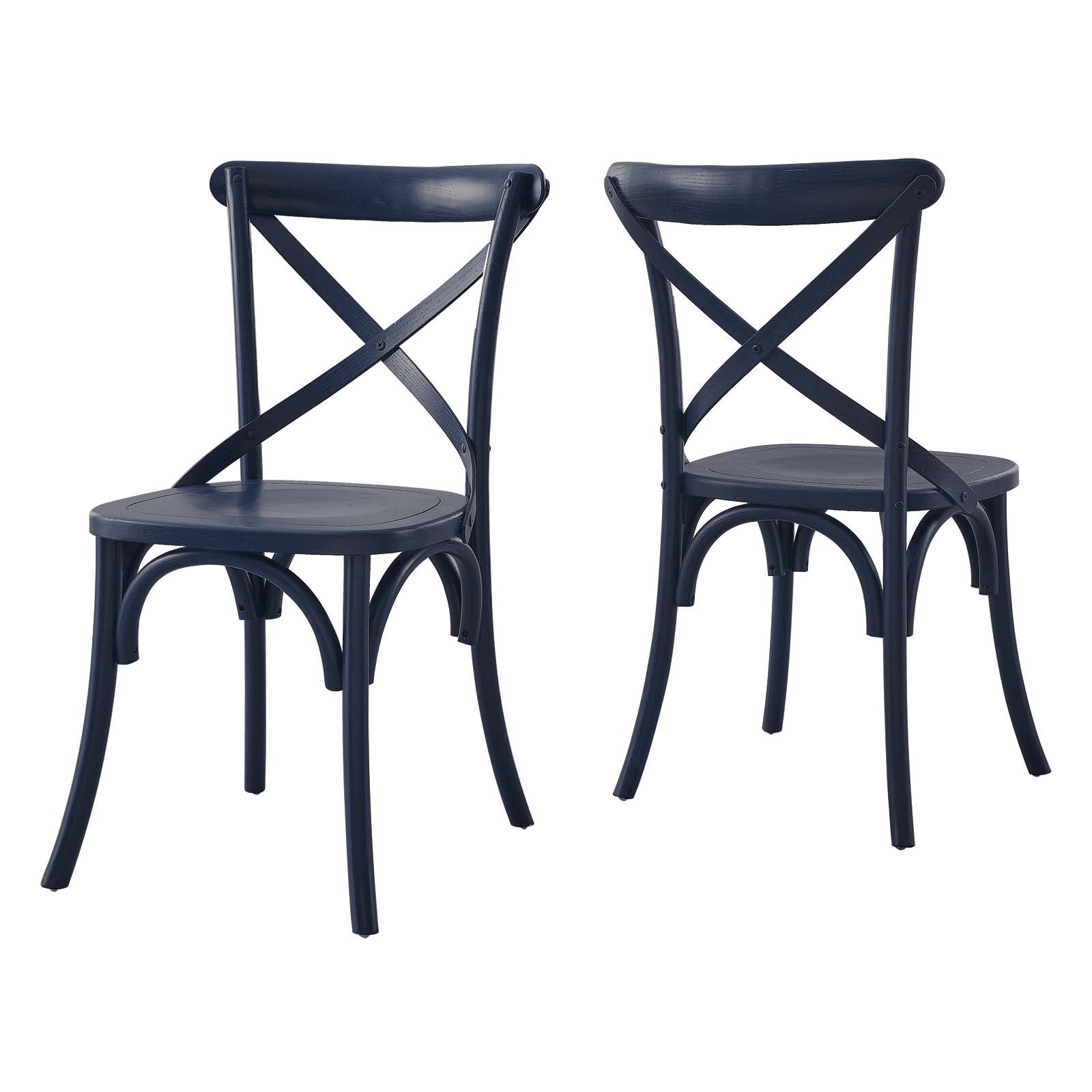 Modway Dining Chairs - Gear Dining Side Chair Midnight Blue 34.5"H