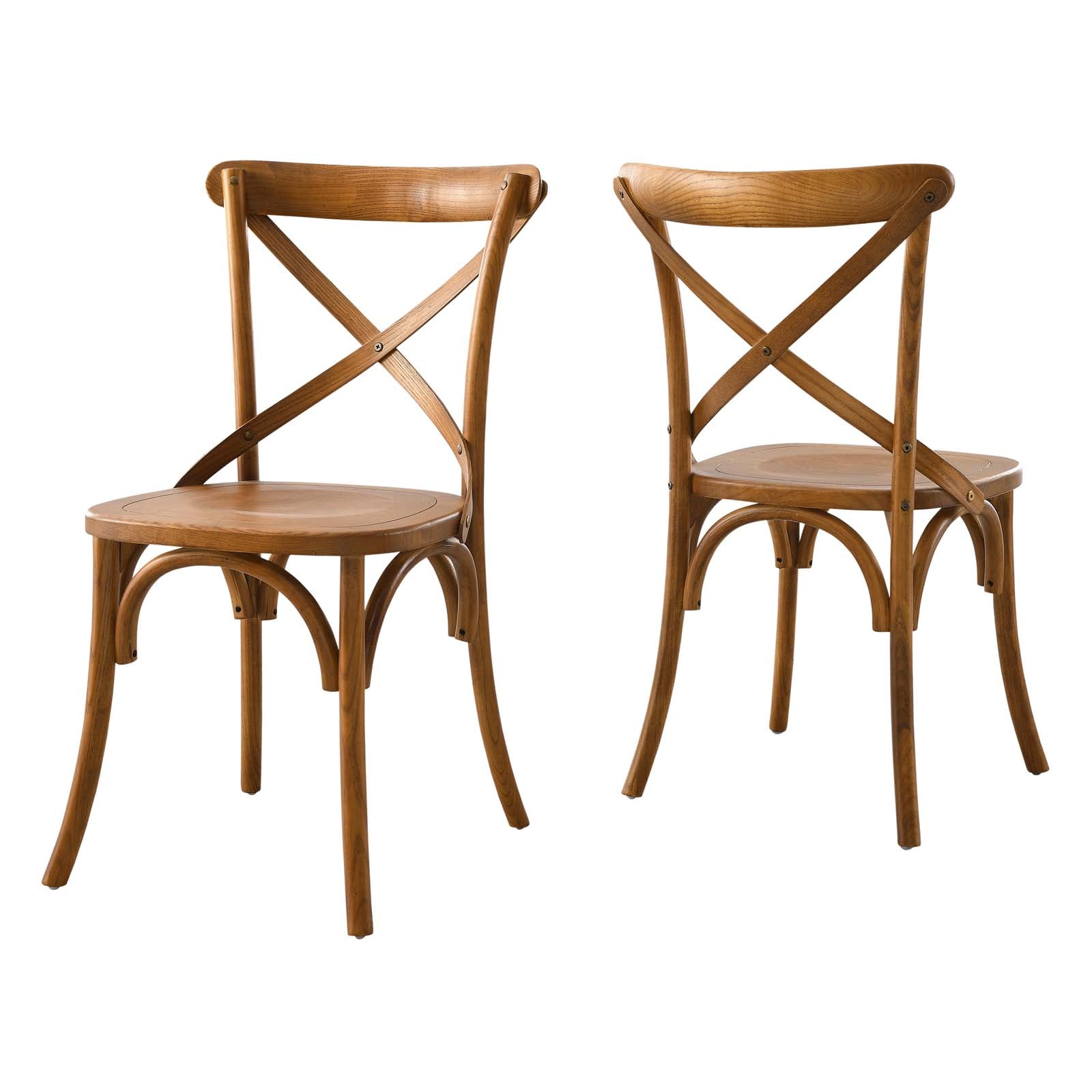 Modway Dining Chairs - Gear Dining Side Chair Walnut 34.5"H