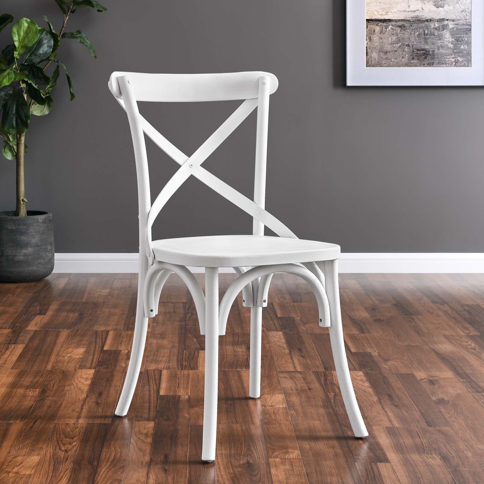 Modway Dining Chairs - Gear-Dining-Side-Chair-White
