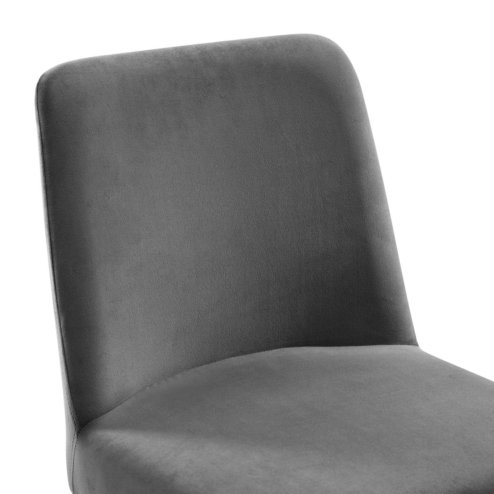 Modway Dining Chairs - Amplify Sled Base Performance Velvet Dining Chairs - Set of 2 Gold Gray