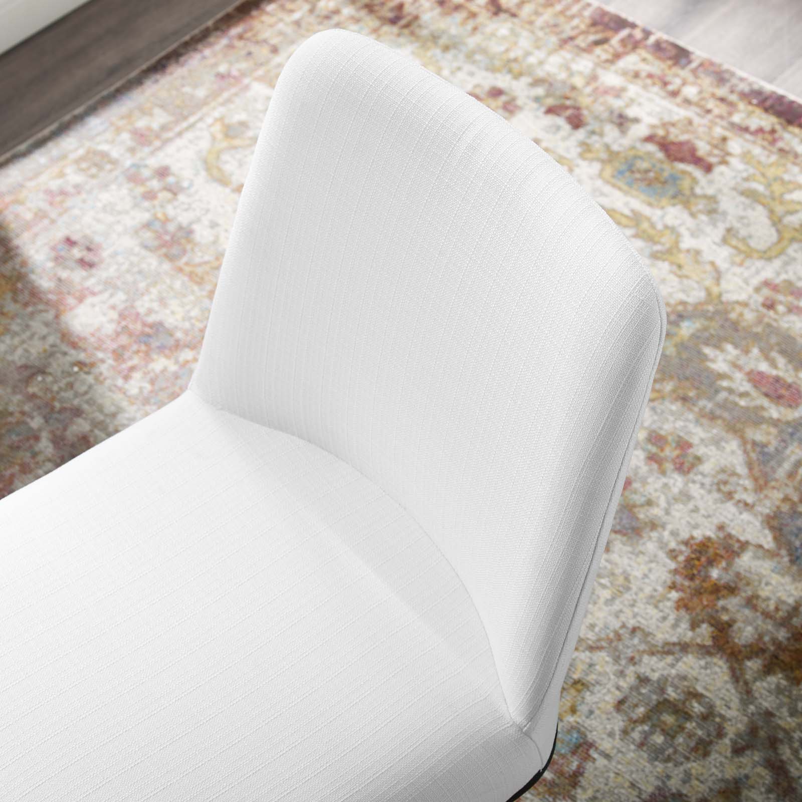 Modway Dining Chairs - Amplify Sled Base Upholstered Fabric Dining Chairs - ( Set of 2 ) Black White