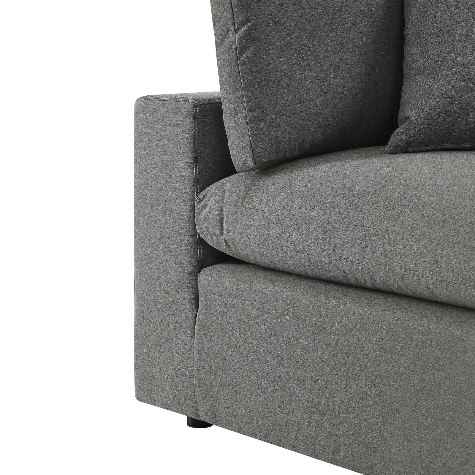 Modway Outdoor Sofas - Commix Overstuffed Outdoor Patio Loveseat Charcoal
