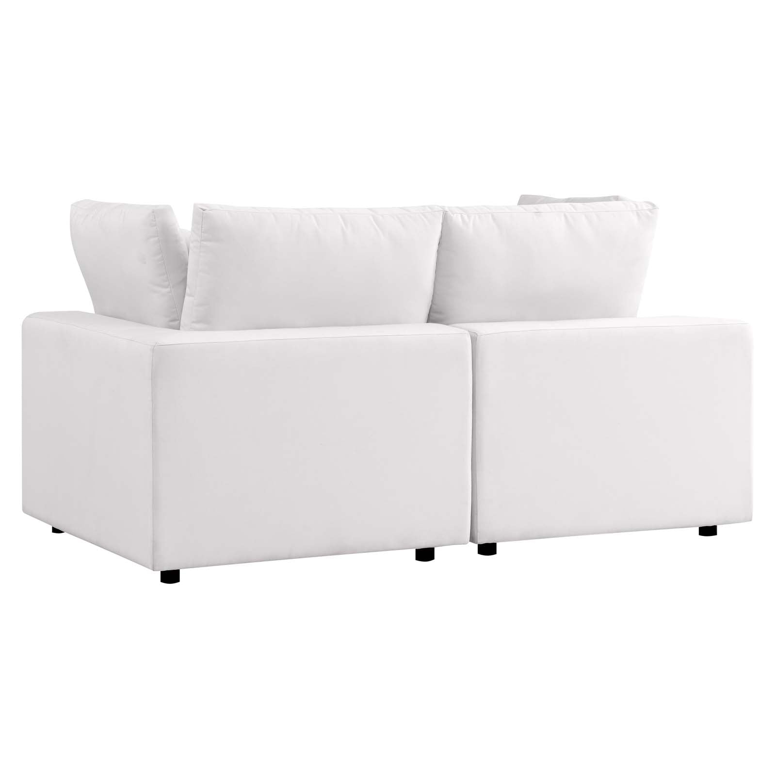 Modway Outdoor Sofas - Commix Overstuffed Outdoor Patio Loveseat White
