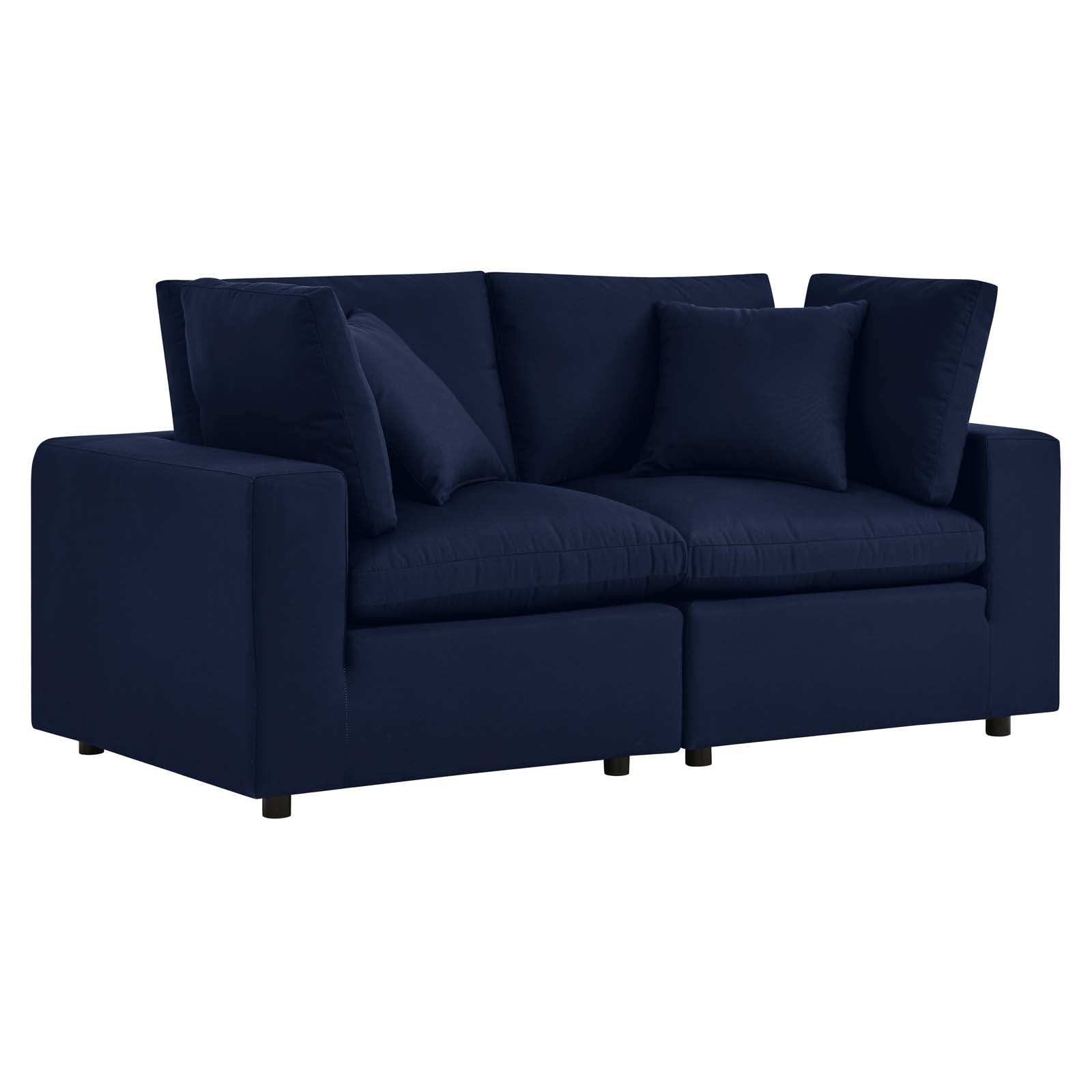 Modway Outdoor Sofas - Commix Sunbrella Outdoor Patio Loveseat Navy