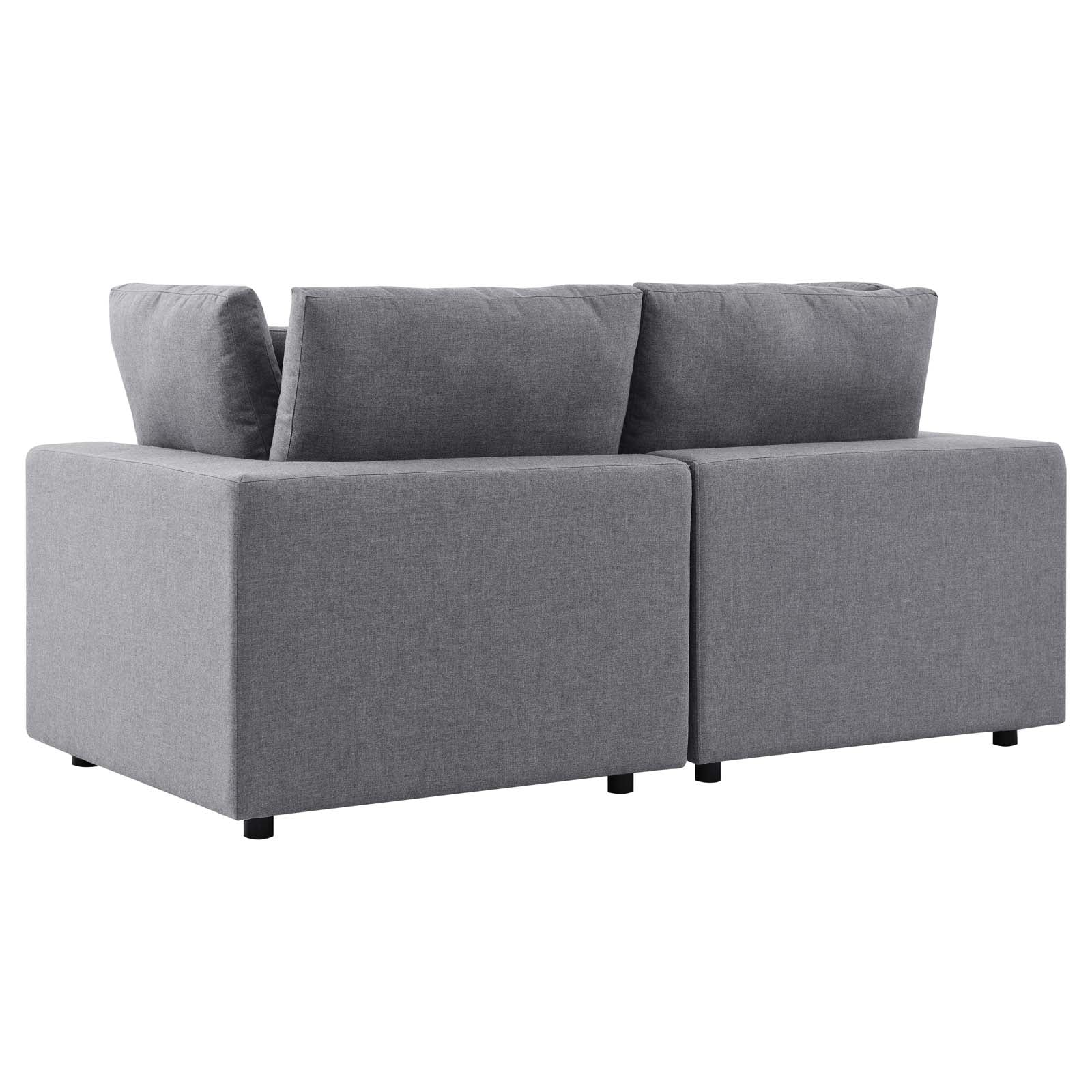 Modway Outdoor Sofas - Commix Sunbrella Outdoor Patio Loveseat Gray