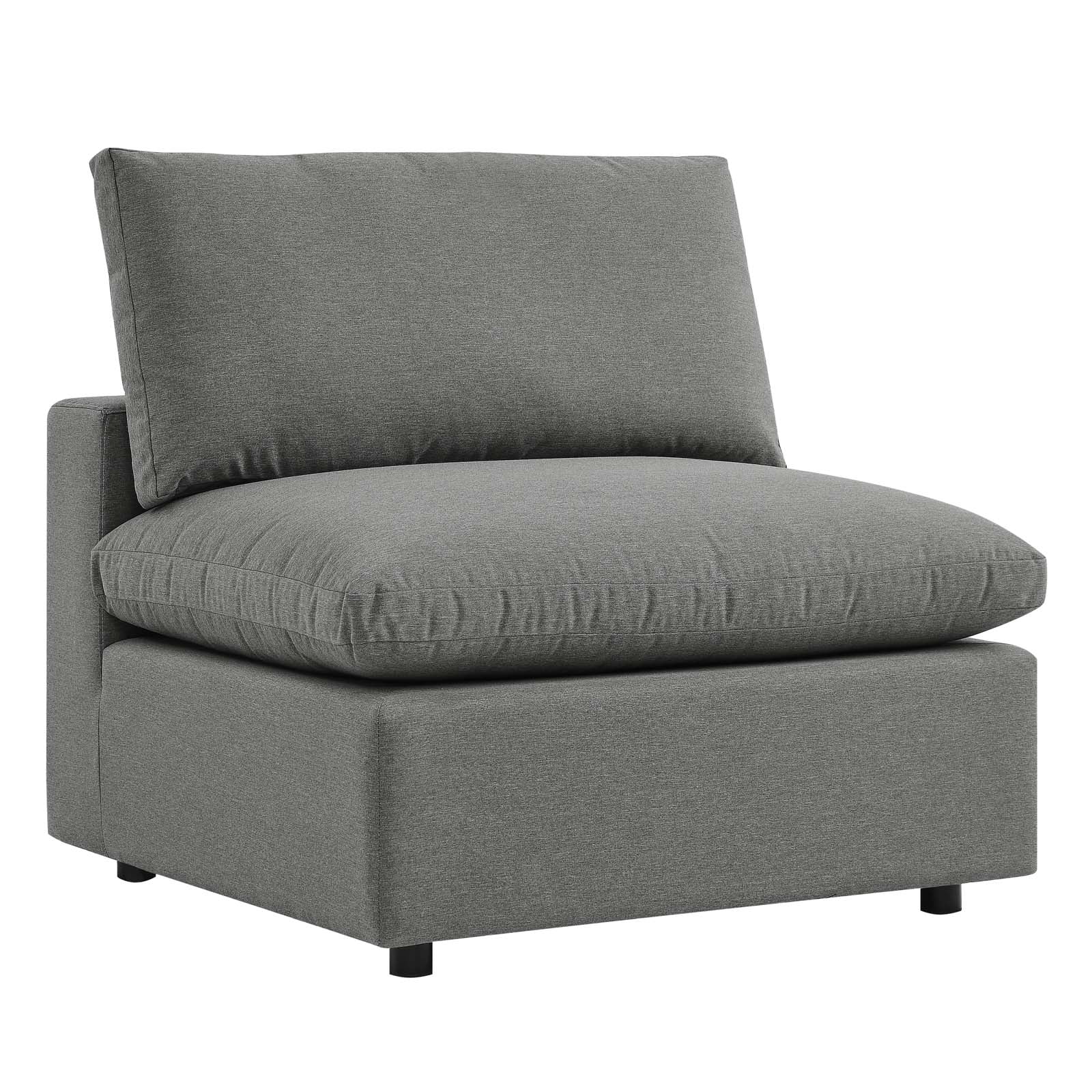 Modway Outdoor Sofas - Commix Overstuffed Outdoor Patio Sofa Charcoal