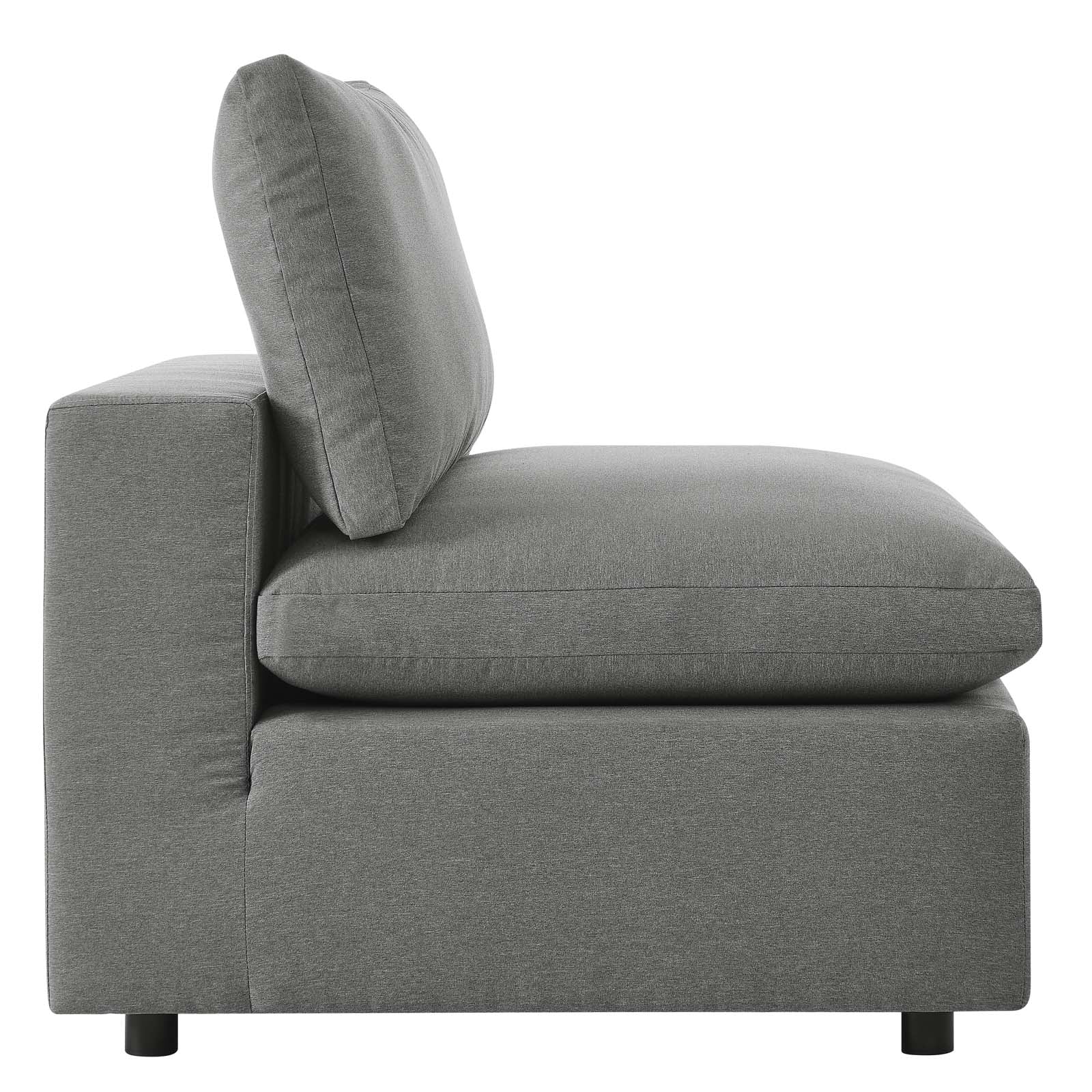 Modway Outdoor Sofas - Commix Overstuffed Outdoor Patio Sofa Charcoal