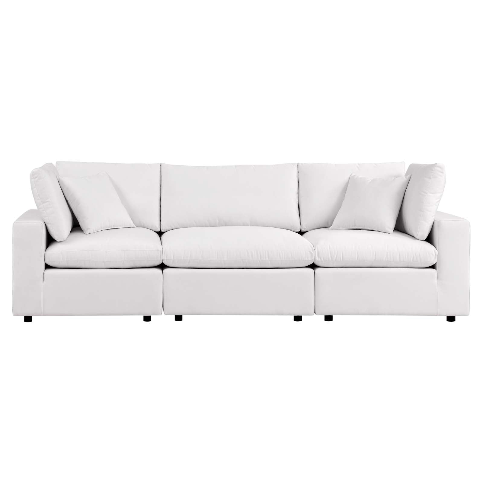 Modway Outdoor Sofas - Commix Overstuffed Outdoor Patio Sofa White