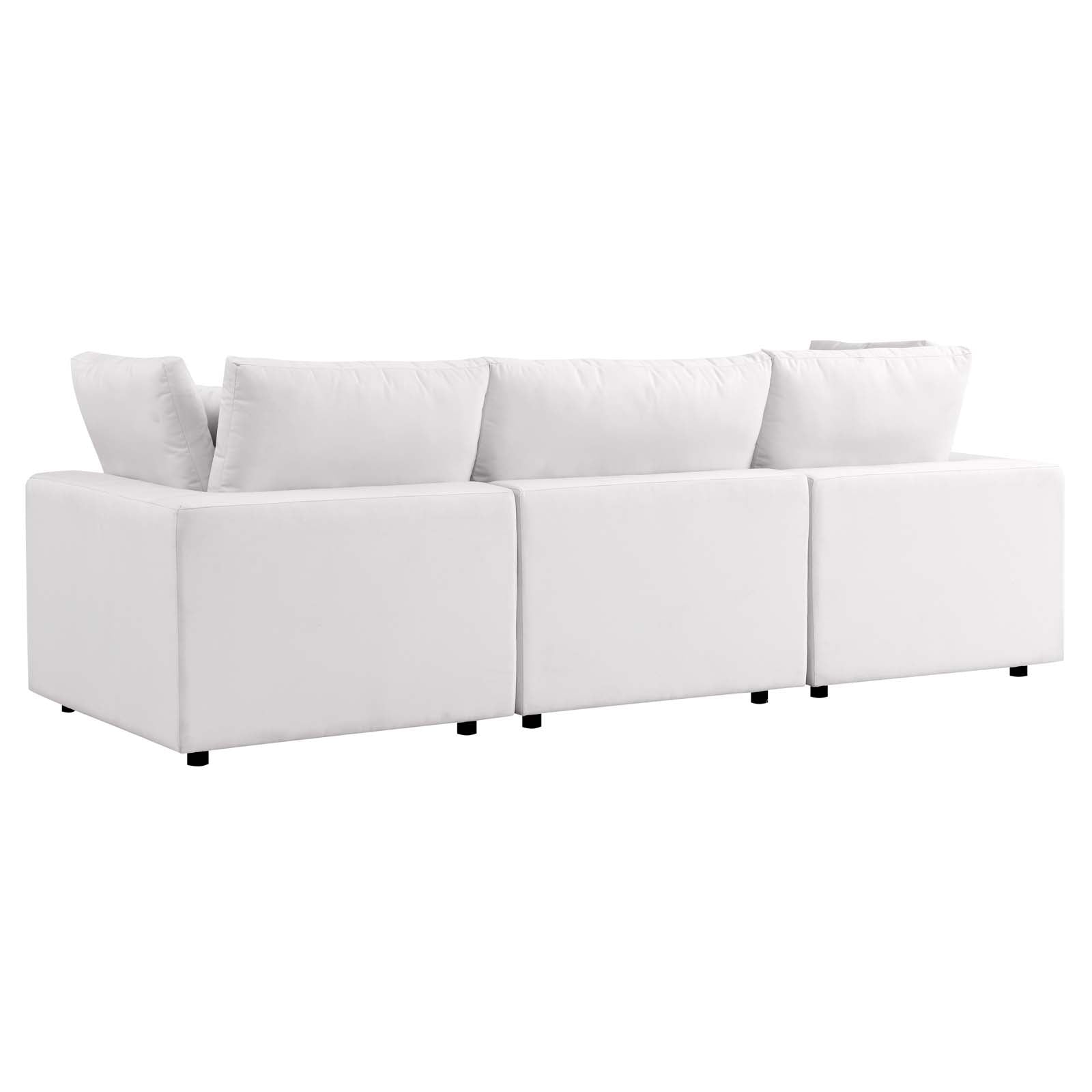 Modway Outdoor Sofas - Commix Overstuffed Outdoor Patio Sofa White
