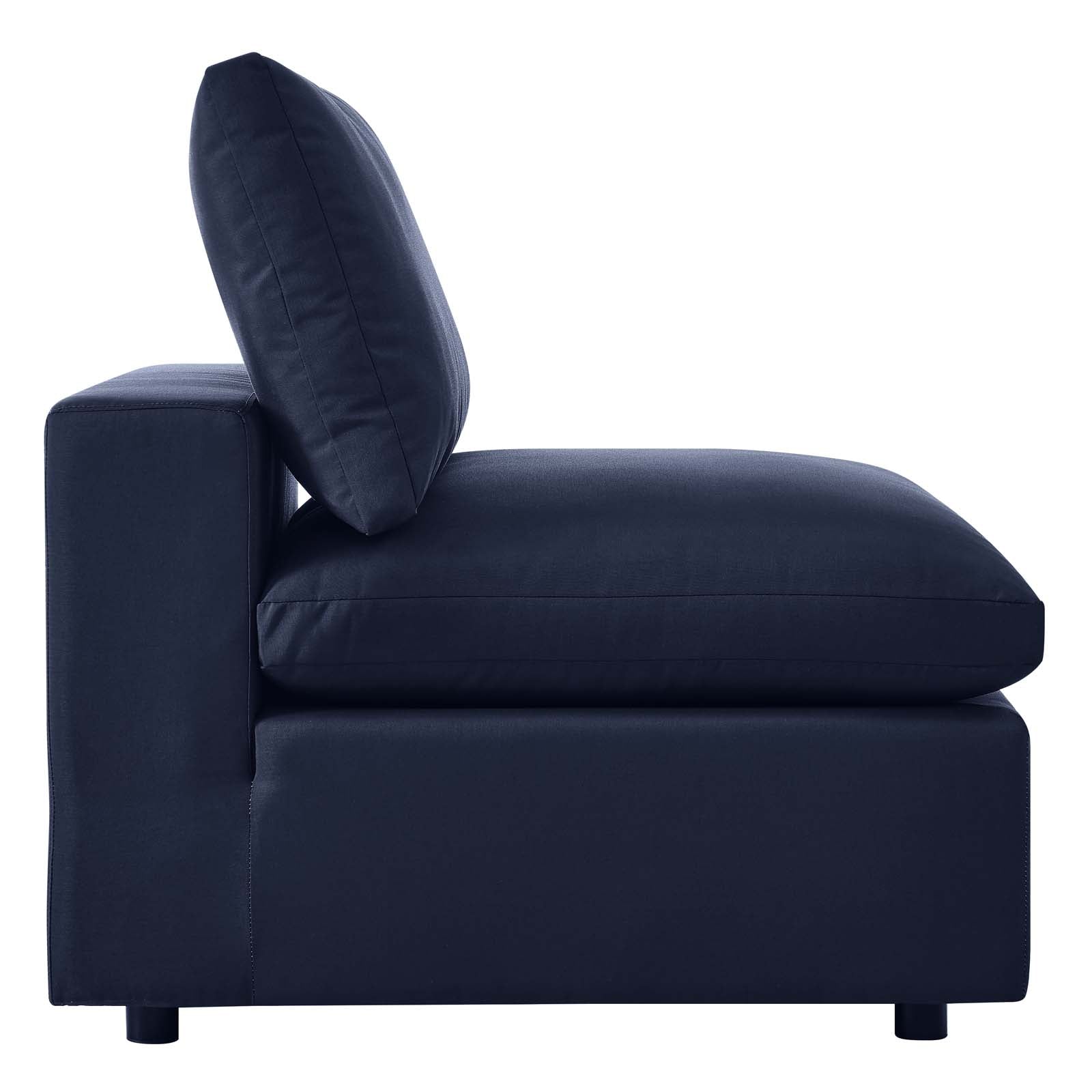 Modway Outdoor Sofas - Commix 4-Piece Outdoor Patio Sectional Sofa Navy