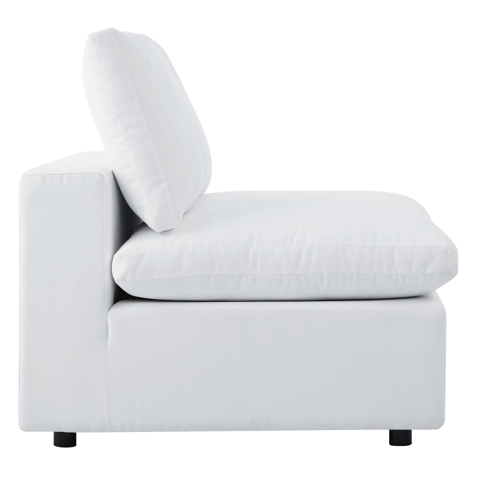 Modway Outdoor Sofas - Commix 4-Piece Sunbrella Outdoor Patio Sectional Sofa White