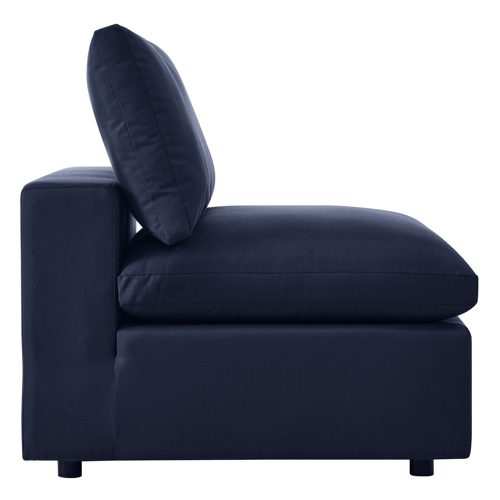 Modway Outdoor Sofas - Commix 5-Piece Outdoor 144 W Patio Sectional Sofa Navy