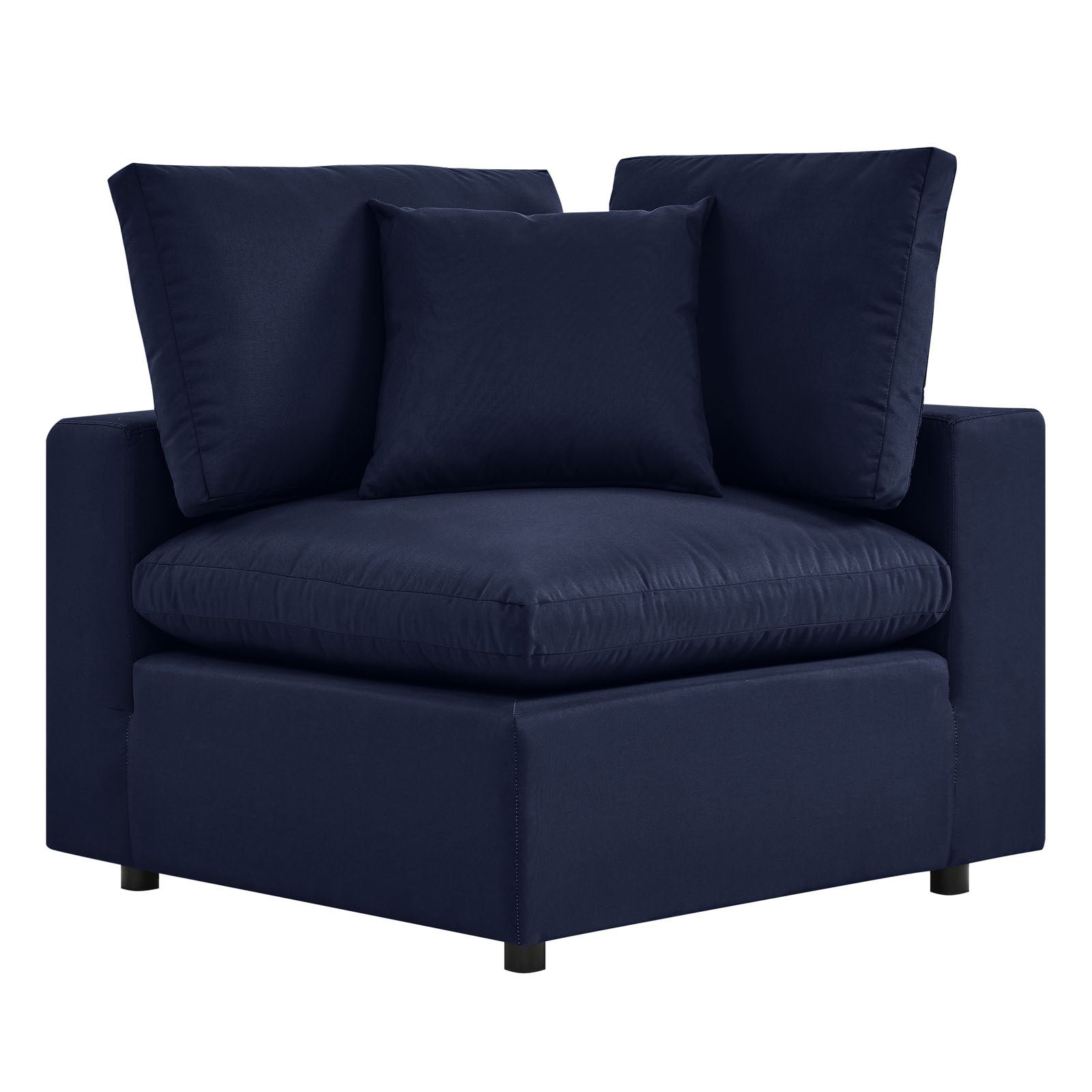Modway Outdoor Sofas - Commix 5-Piece Outdoor 144 W Patio Sectional Sofa Navy