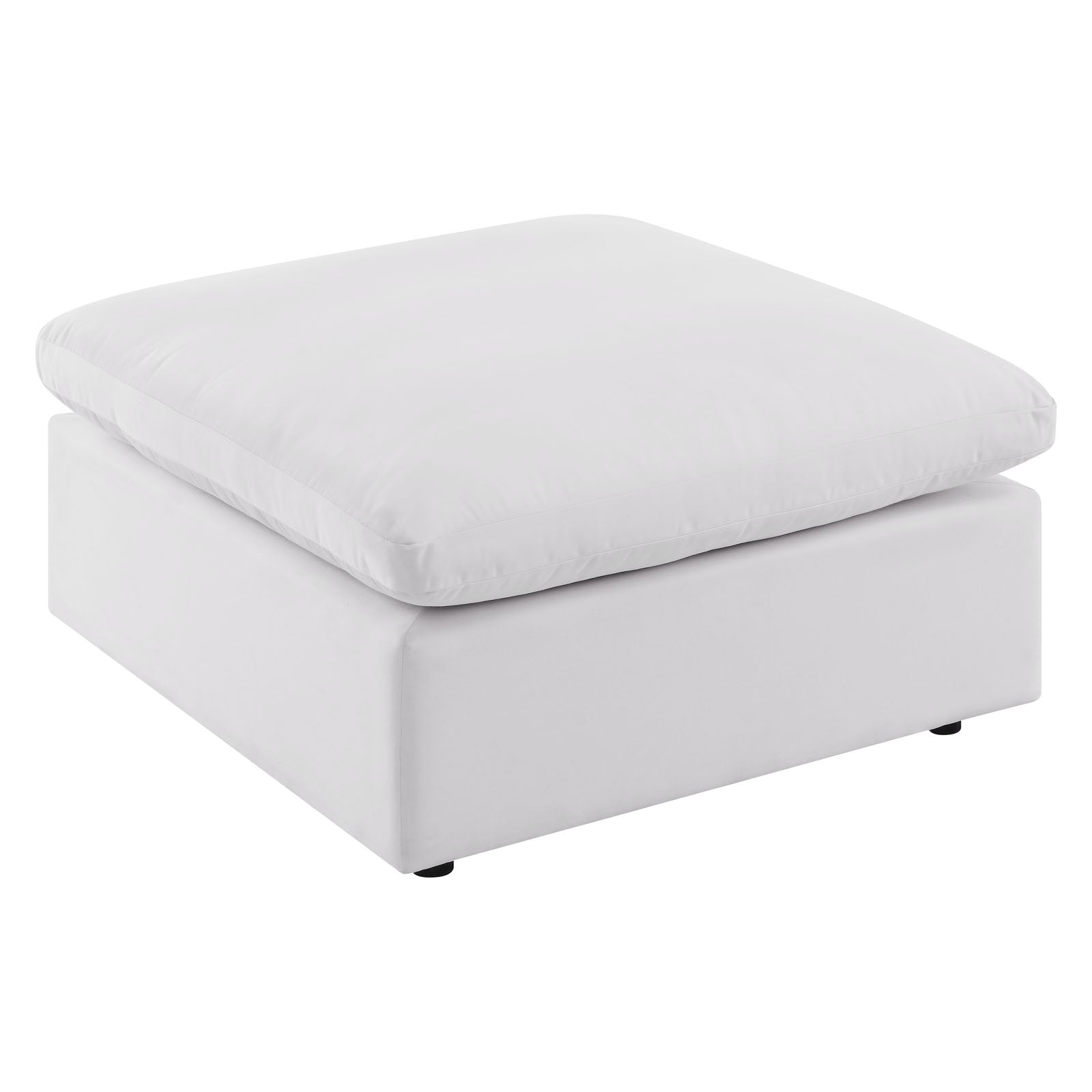 Modway Outdoor Sofas - Commix 5 Piece Outdoor Fabric Sectional Sofa White
