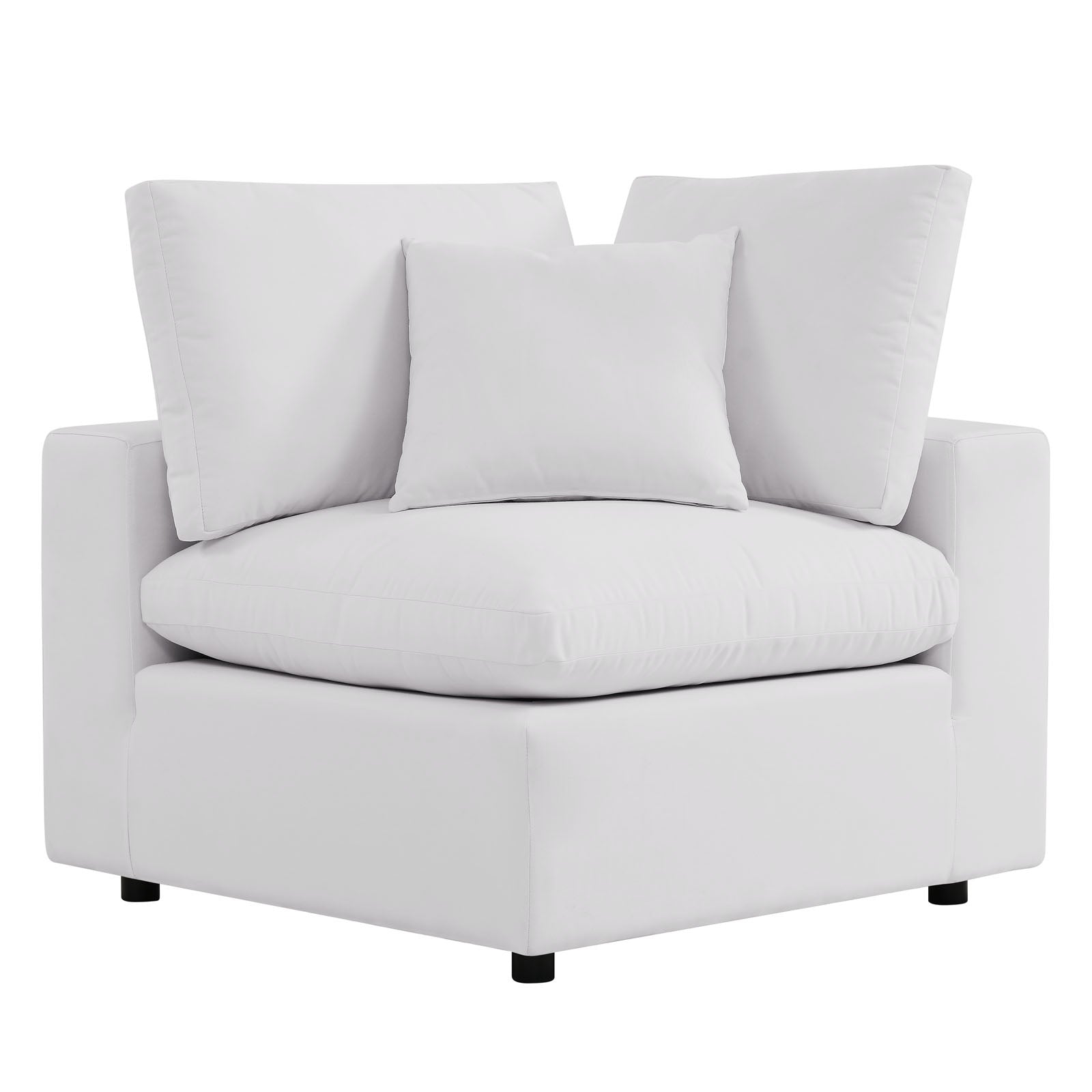 Modway Outdoor Sofas - Commix 6-Piece Outdoor Patio Sectional Sofa White