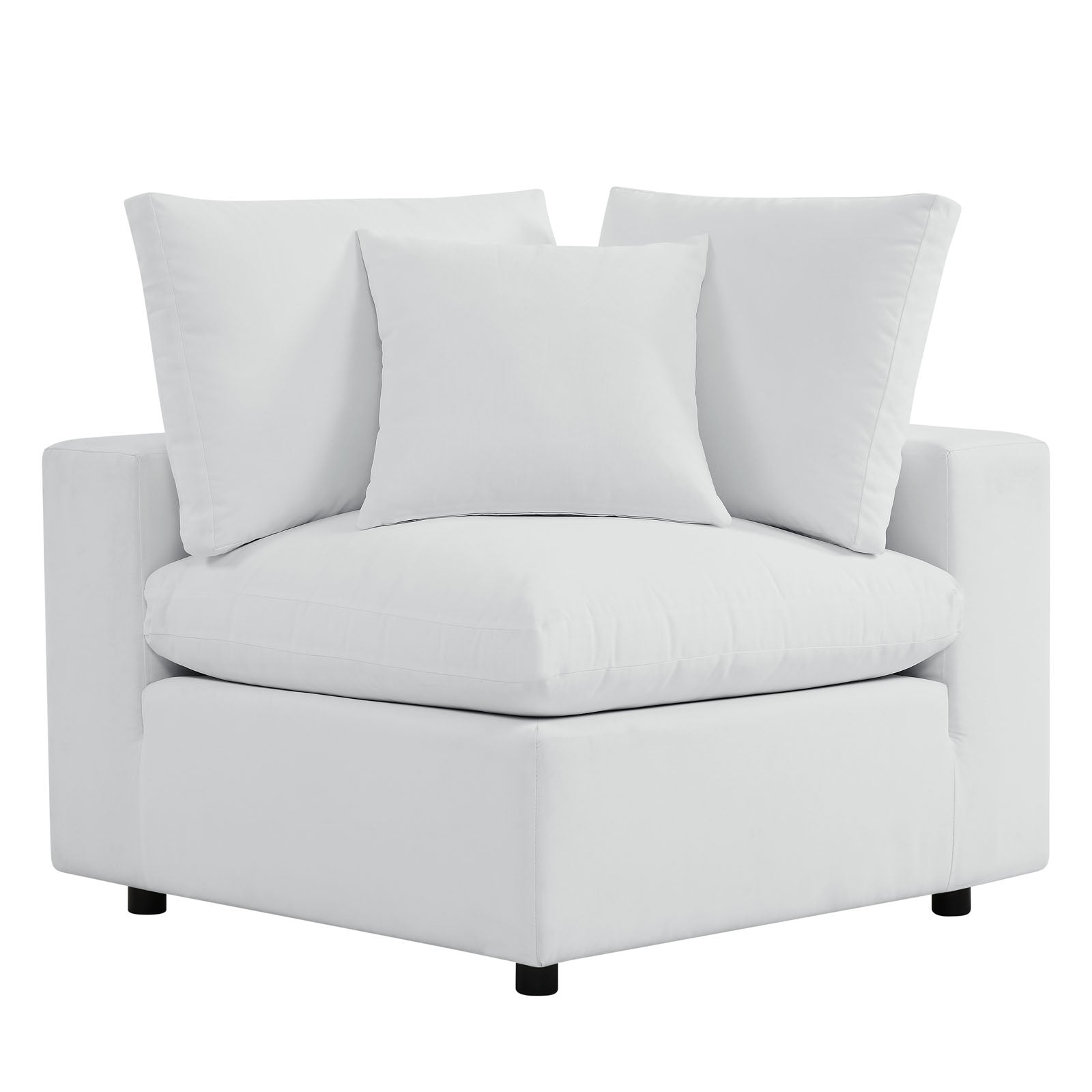 Modway Outdoor Sofas - Commix 6-Piece Sunbrella Outdoor Patio Sectional Sofa White