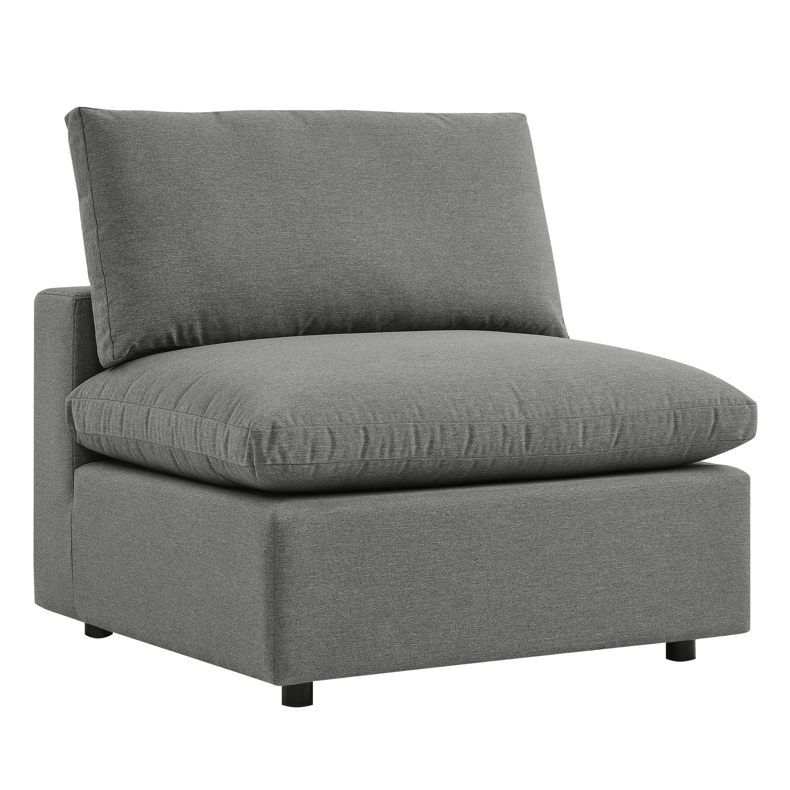 Modway Outdoor Sofas - Commix 5-Piece Outdoor Patio Sectional Sofa Charcoal