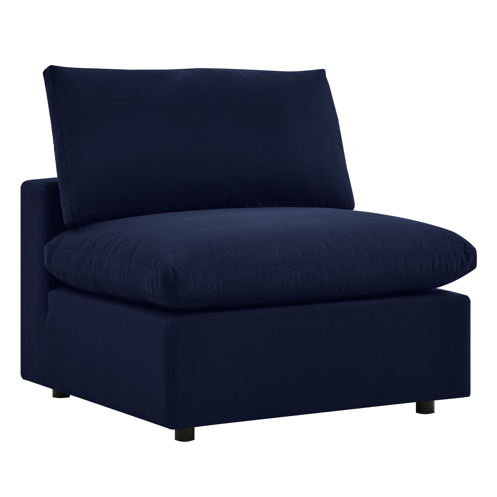 Modway Outdoor Sofas - Commix 108" 5-Piece Sunbrella Outdoor Patio Sectional Sofa Navy