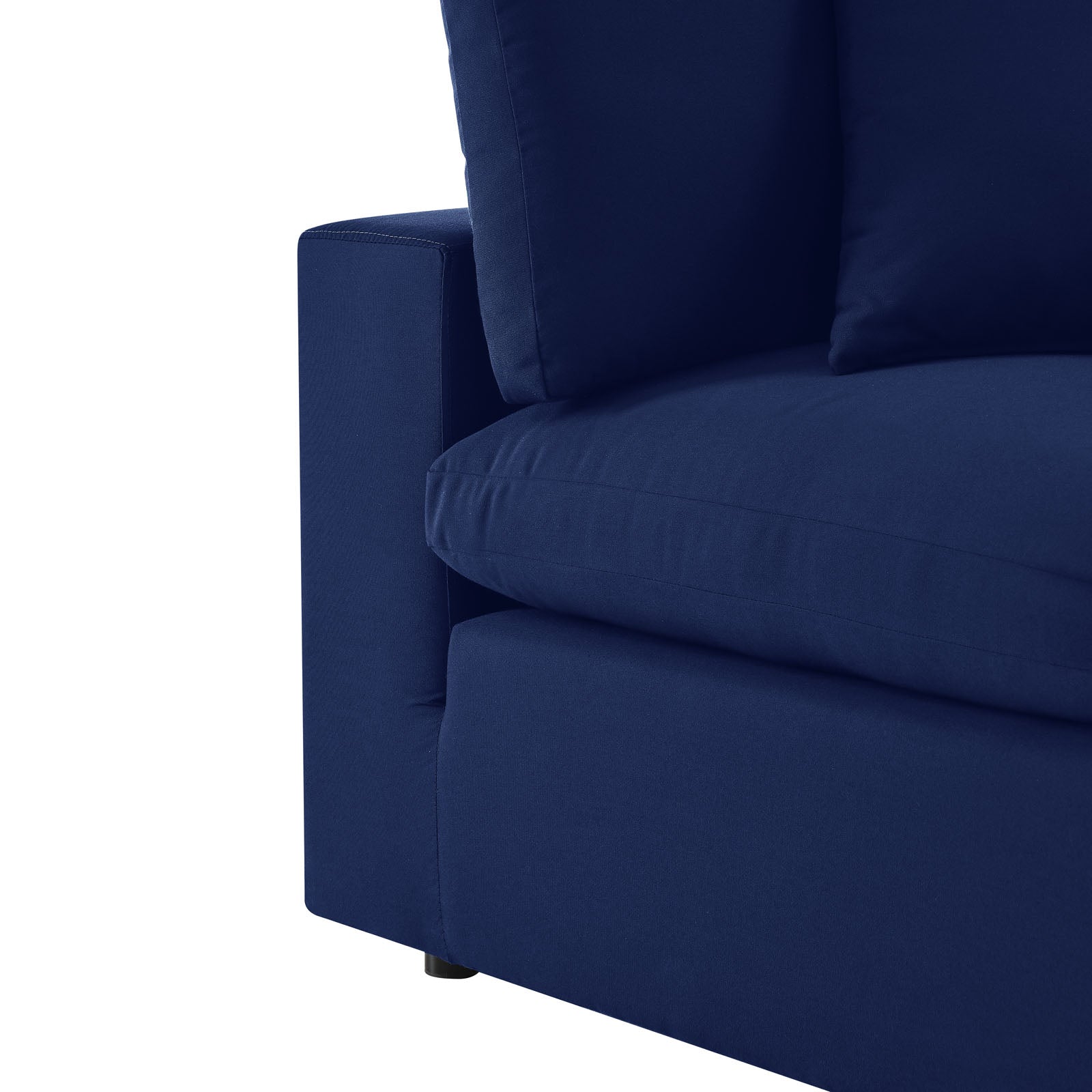 Modway Outdoor Sofas - Commix 108" 5-Piece Sunbrella Outdoor Patio Sectional Sofa Navy