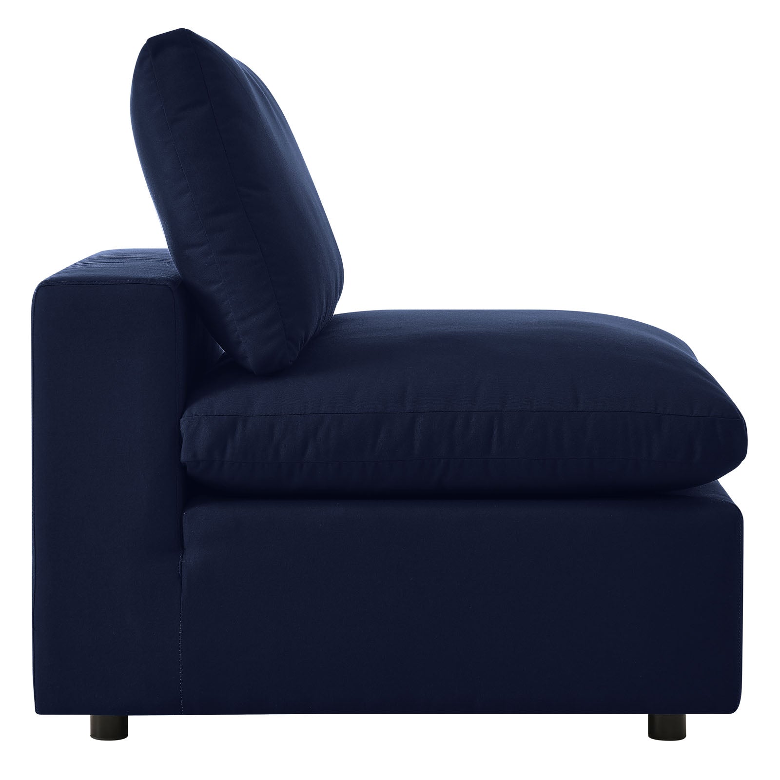 Modway Outdoor Sofas - Commix 108" 5-Piece Sunbrella Outdoor Patio Sectional Sofa Navy