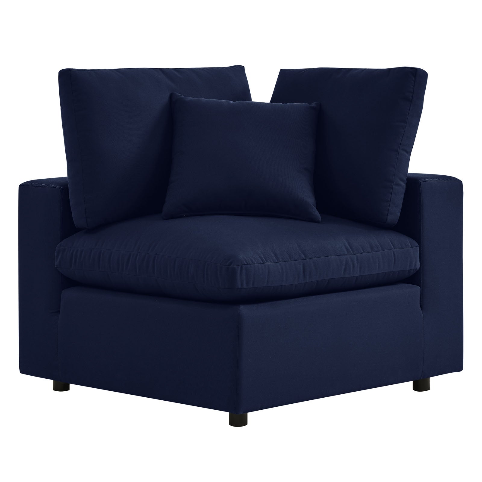 Modway Outdoor Sofas - Commix 108" 5-Piece Sunbrella Outdoor Patio Sectional Sofa Navy