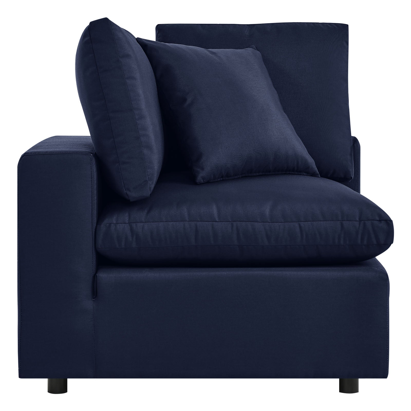 Modway Outdoor Sofas - Commix 5-Piece Outdoor Patio Sectional Sofa Navy