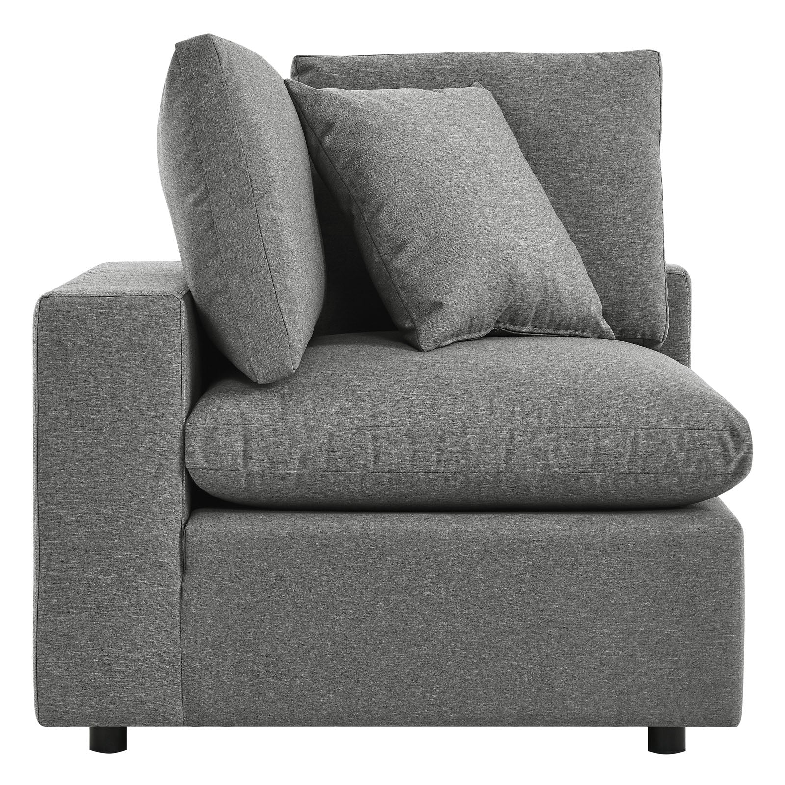 Modway Outdoor Sofas - Commix 7-Piece Outdoor Patio Sectional Sofa Charcoal