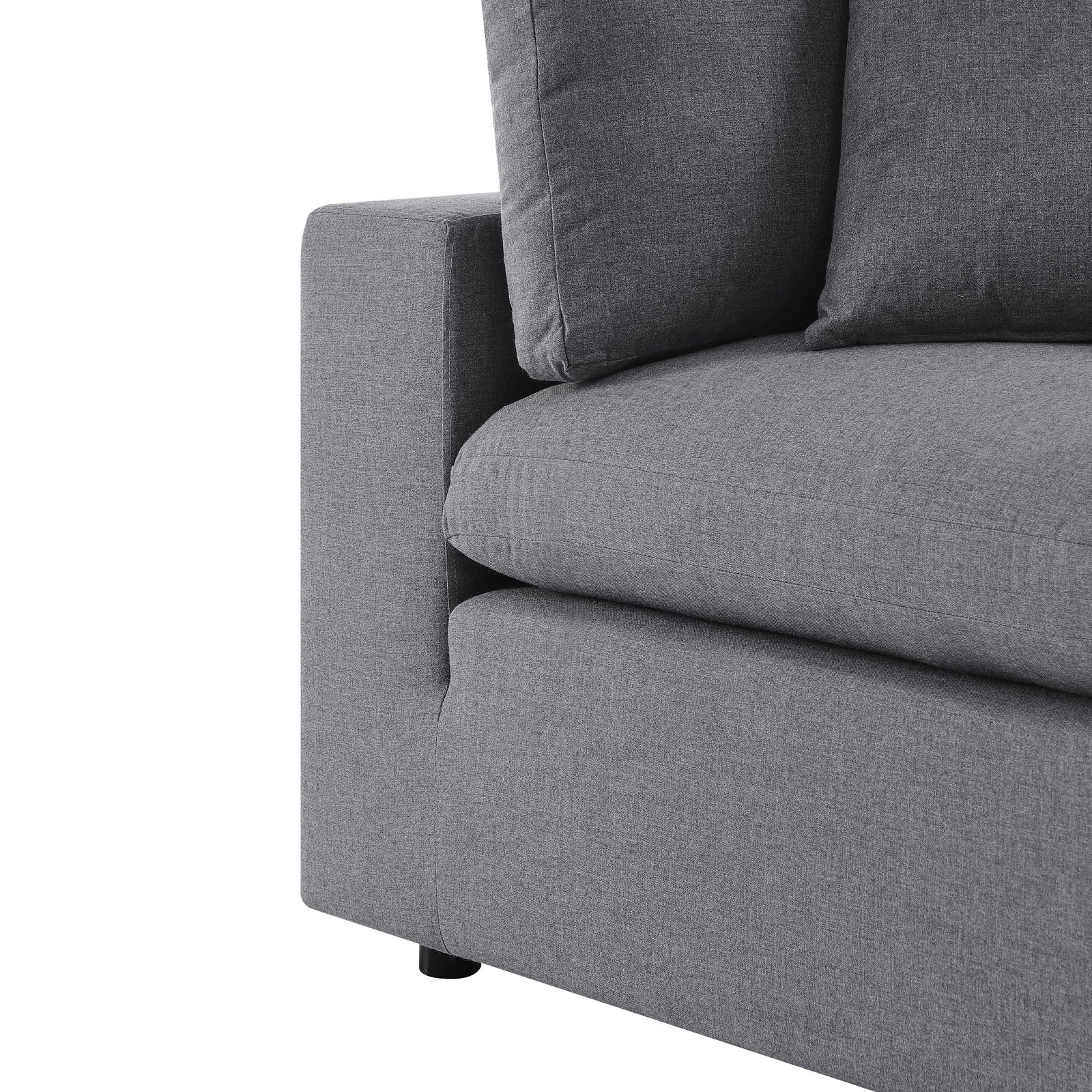 Modway Outdoor Sofas - Commix 7-Piece Sunbrella Outdoor Patio Sectional Sofa Gray
