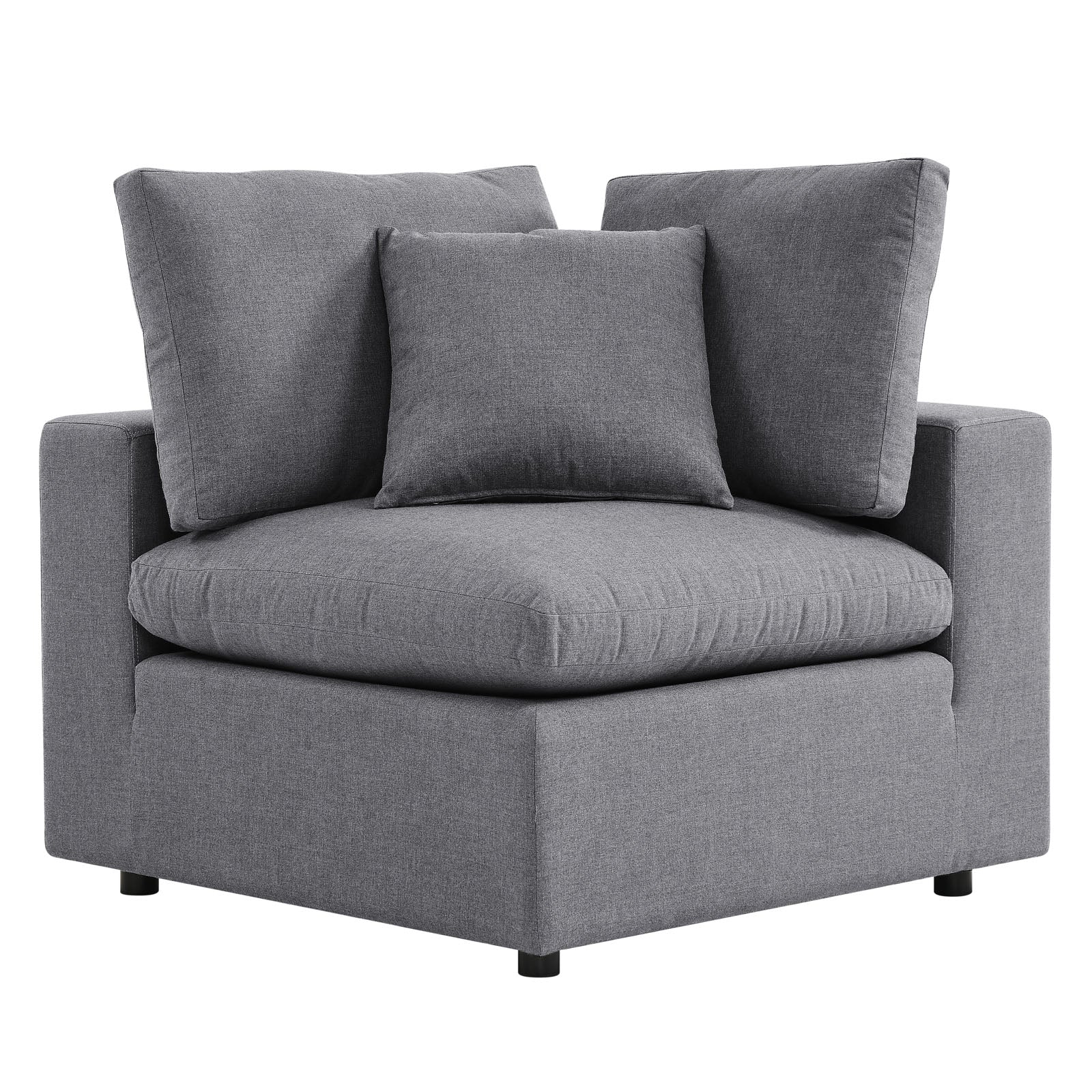 Modway Outdoor Sofas - Commix 7-Piece Sunbrella Outdoor Patio Sectional Sofa Gray