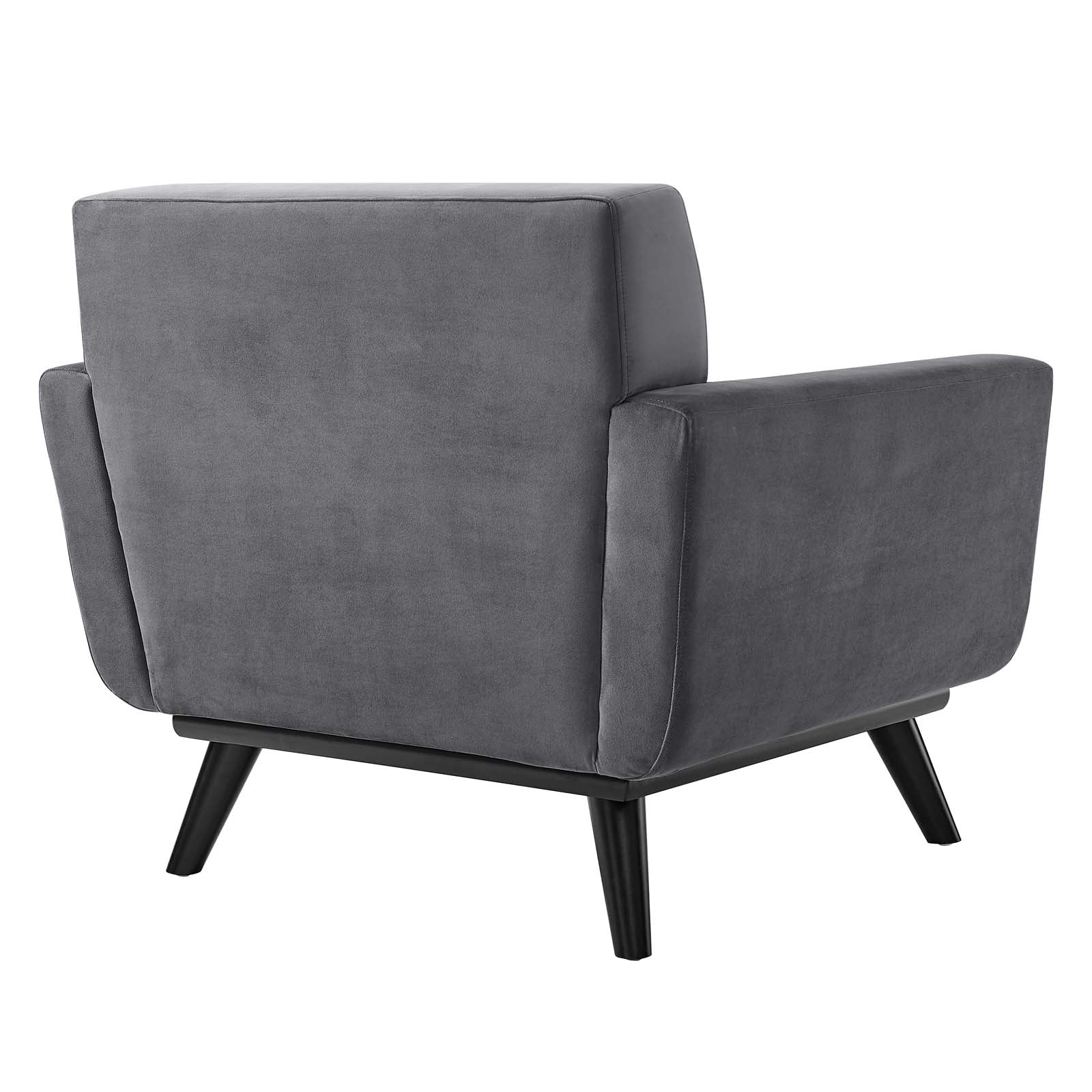 Modway Accent Chairs - Engage Performance Velvet Armchair Gray