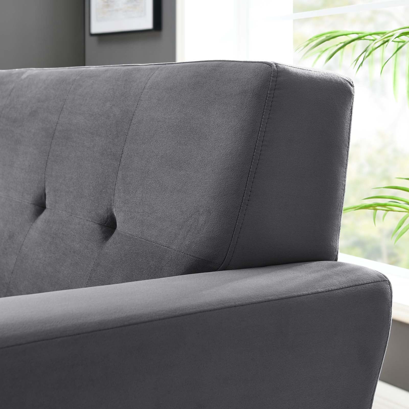 Modway Accent Chairs - Engage Performance Velvet Armchair Gray