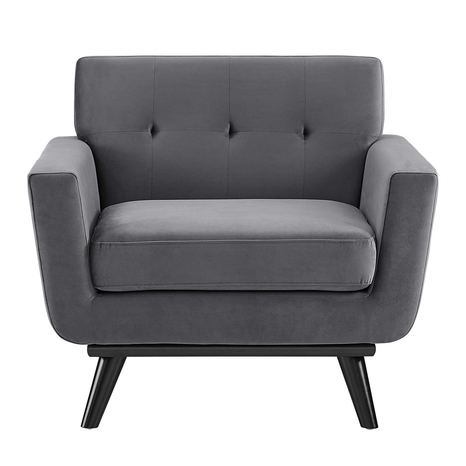 Modway Accent Chairs - Engage Performance Velvet Armchair Gray