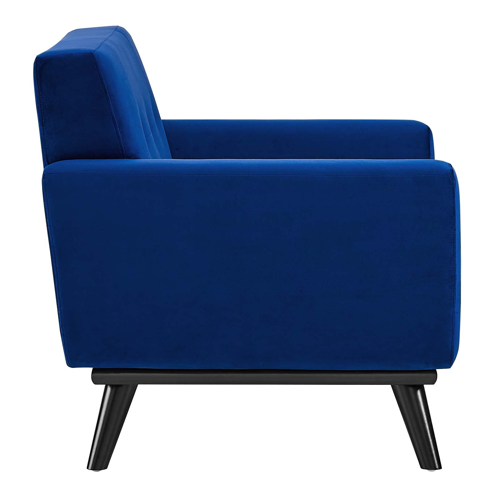 Modway Accent Chairs - Engage Performance Velvet Armchair Navy
