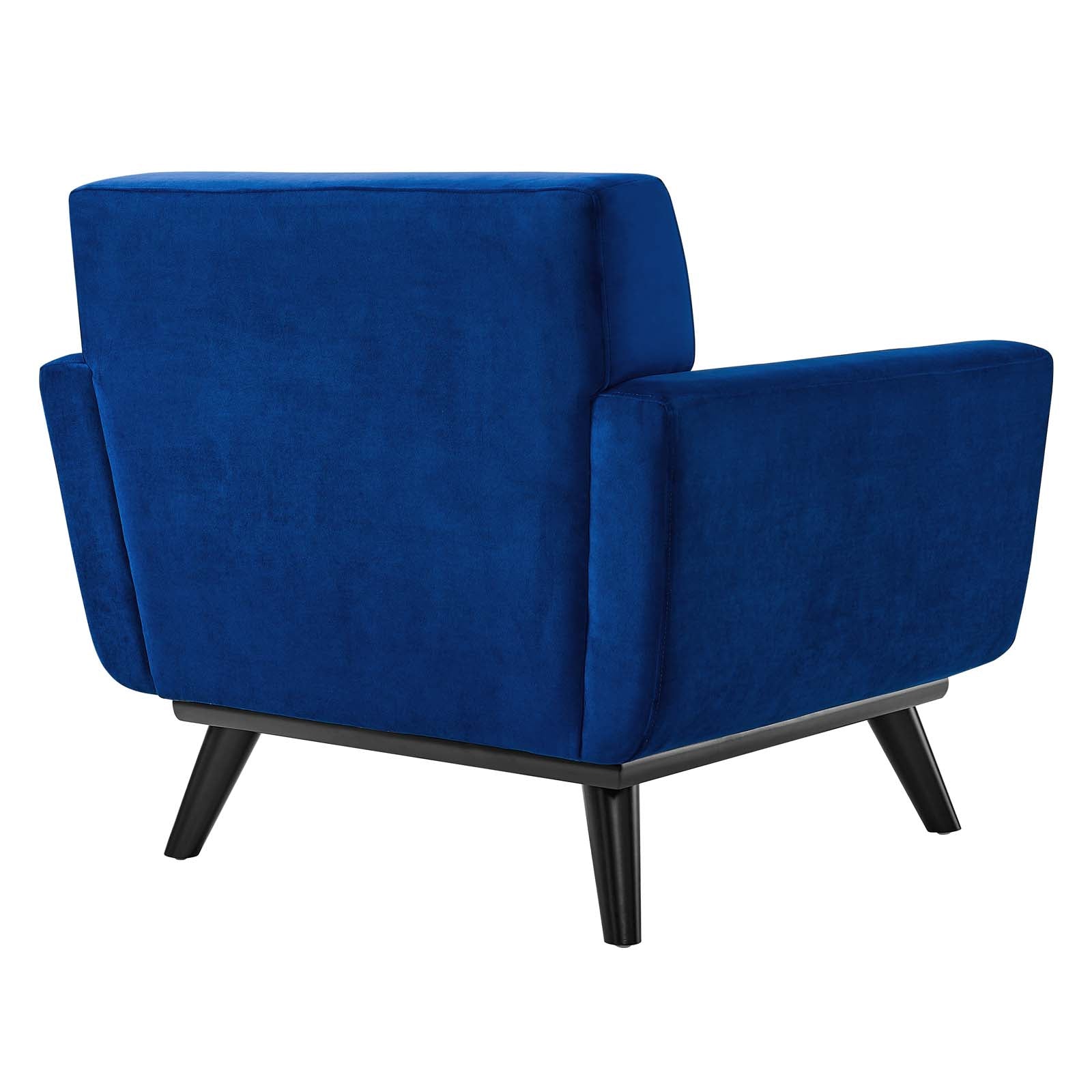 Modway Accent Chairs - Engage Performance Velvet Armchair Navy