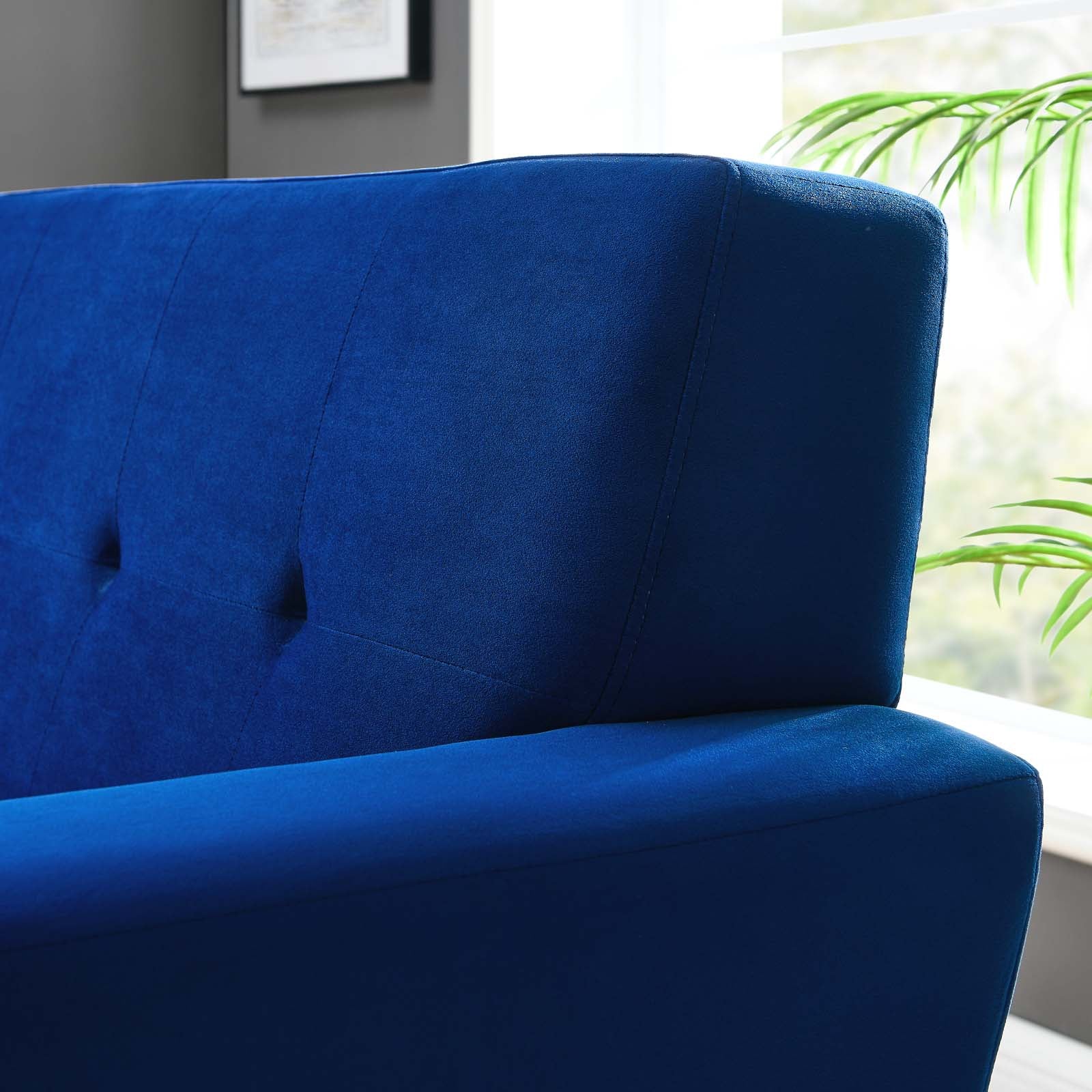 Modway Accent Chairs - Engage Performance Velvet Armchair Navy
