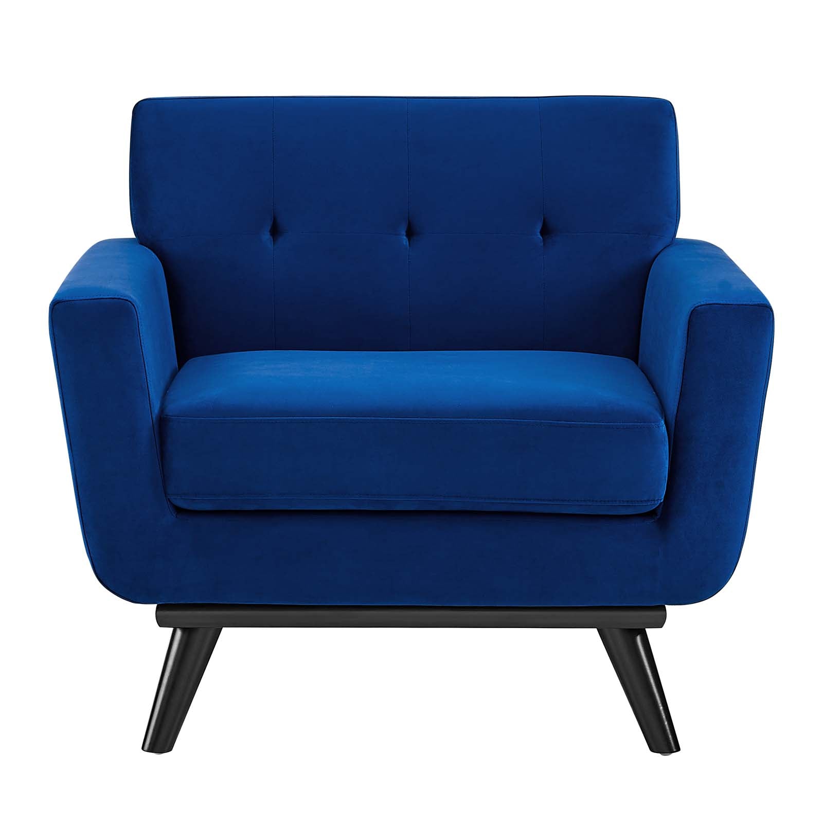 Modway Accent Chairs - Engage Performance Velvet Armchair Navy
