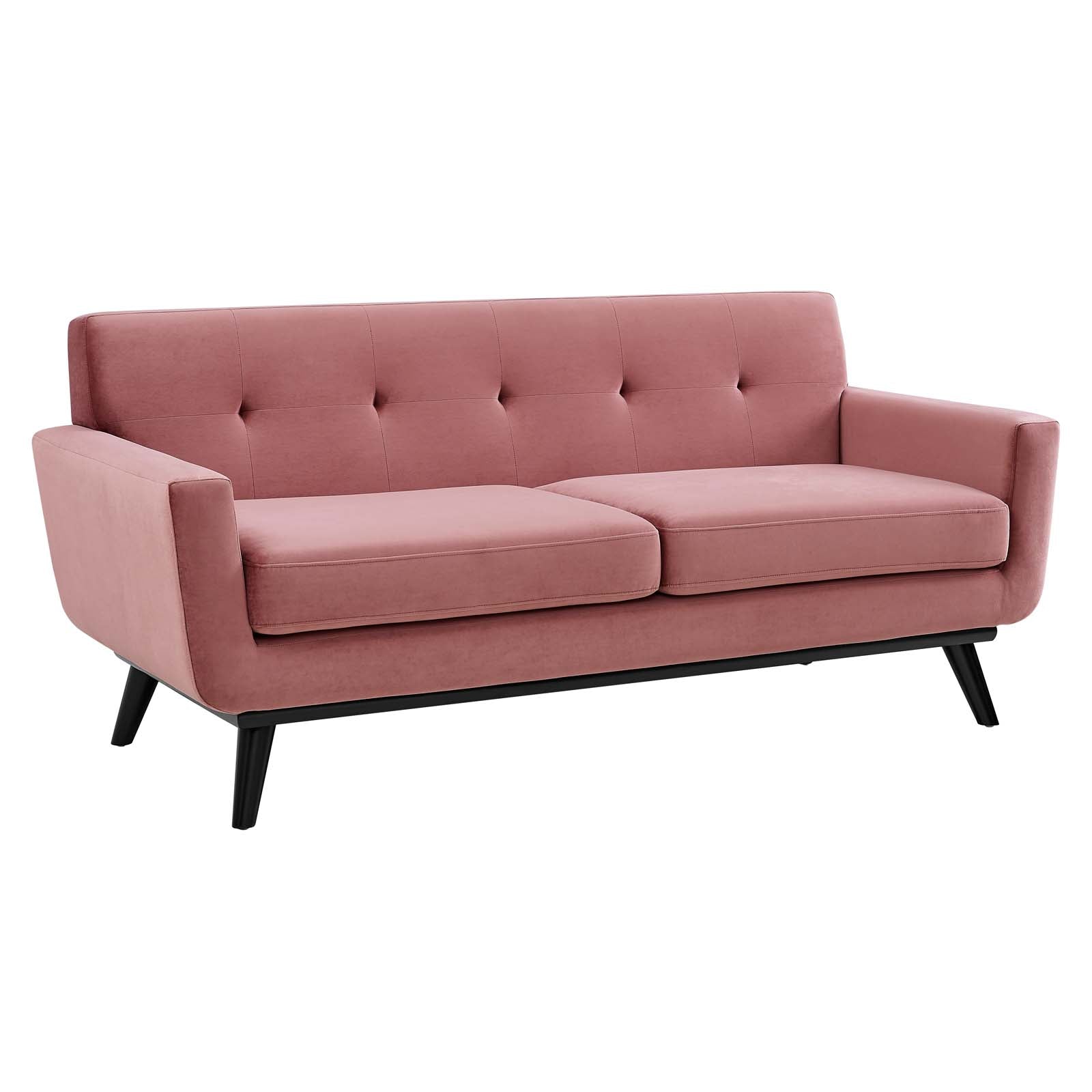 Modway Loveseats - Engage Performance Velvet Loveseat Dusty Rose